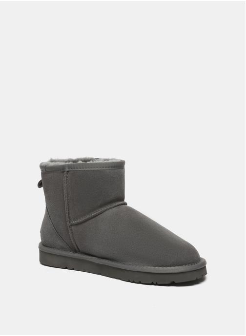 EverAu Australia Bottes Bottines courtes femme en cuir - Ostrich femme gris