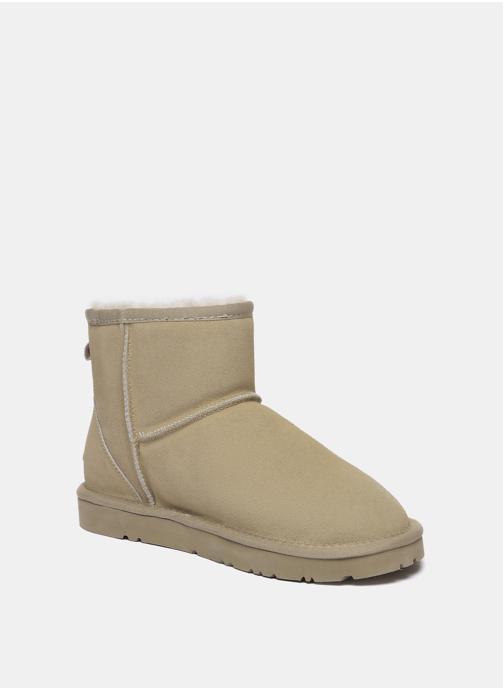 EverAu Australia Bottes Bottines courtes femme en cuir - Ostrich femme beige