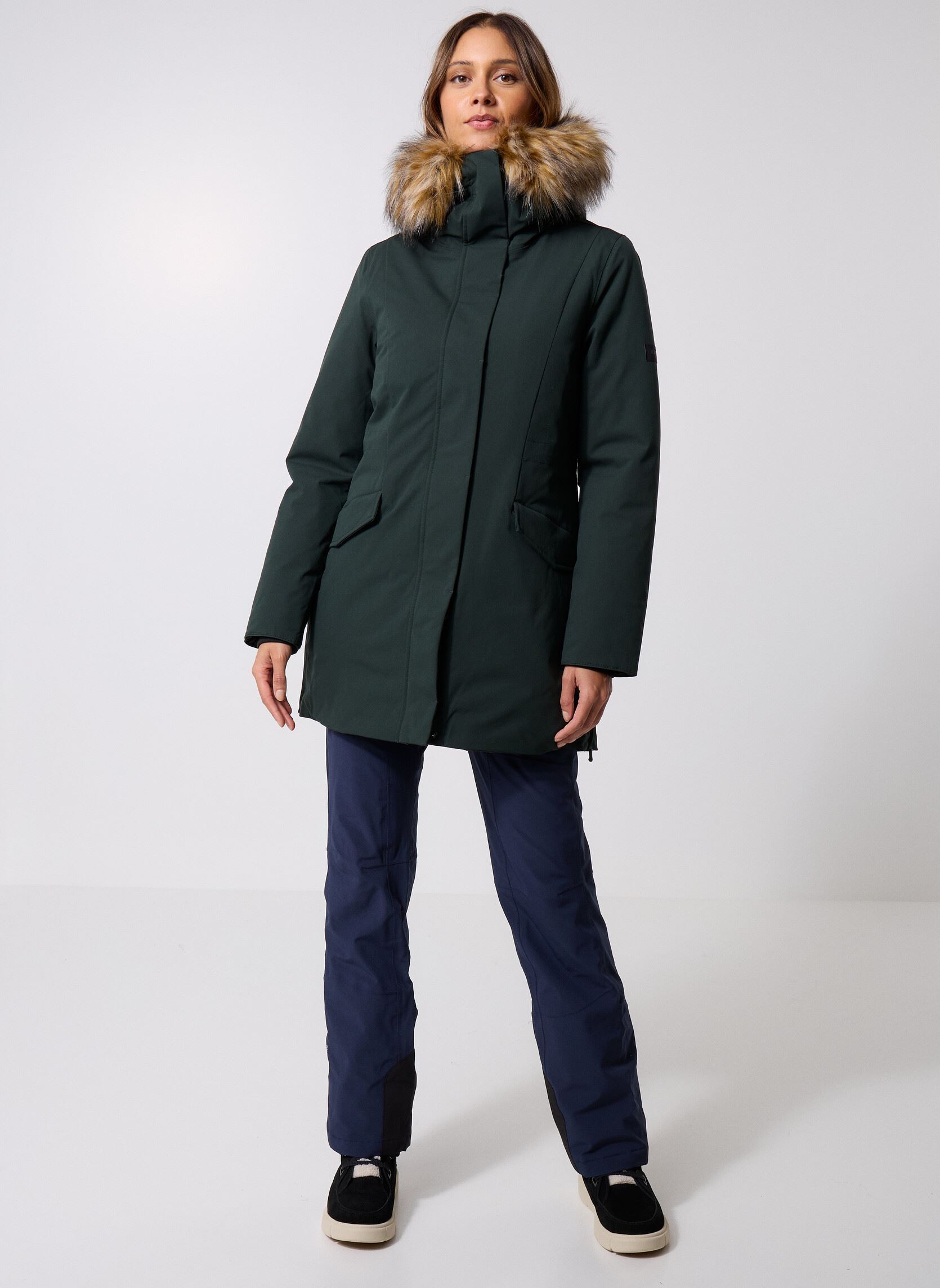 Winterjas ICEPEAK MABEN dames groen Icepeak Winterjas ICEPEAK MABEN dames groen Vert Foncé