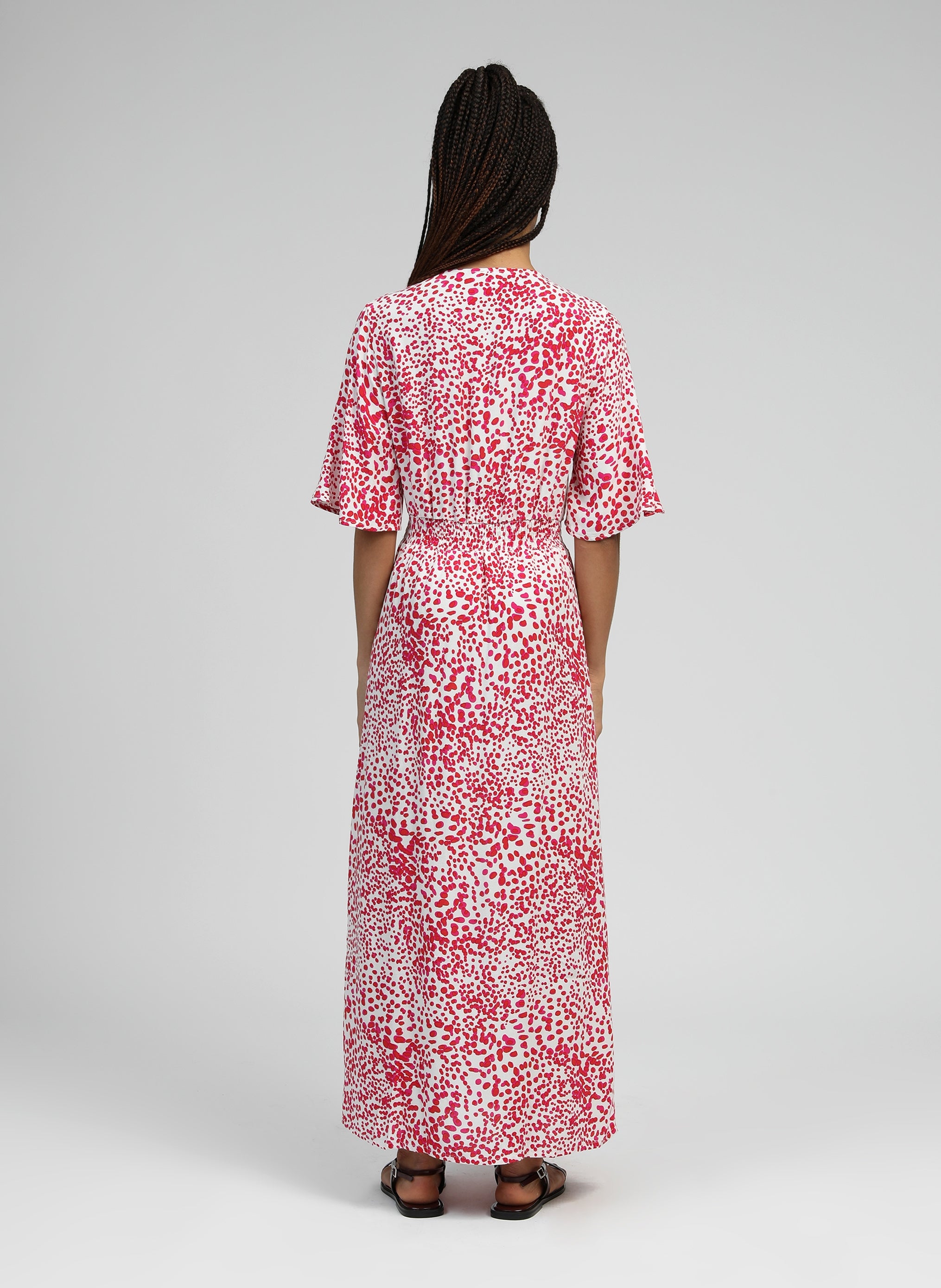 An'ge Robes ROBE LONGUE MESUNA aurore ecru femme rose | Sarenza France