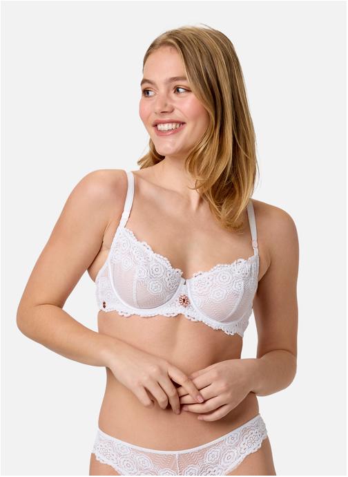 Brigitte Bardot Brassières Soutien-gorge coques armatures blanc Rosee femme blanc
