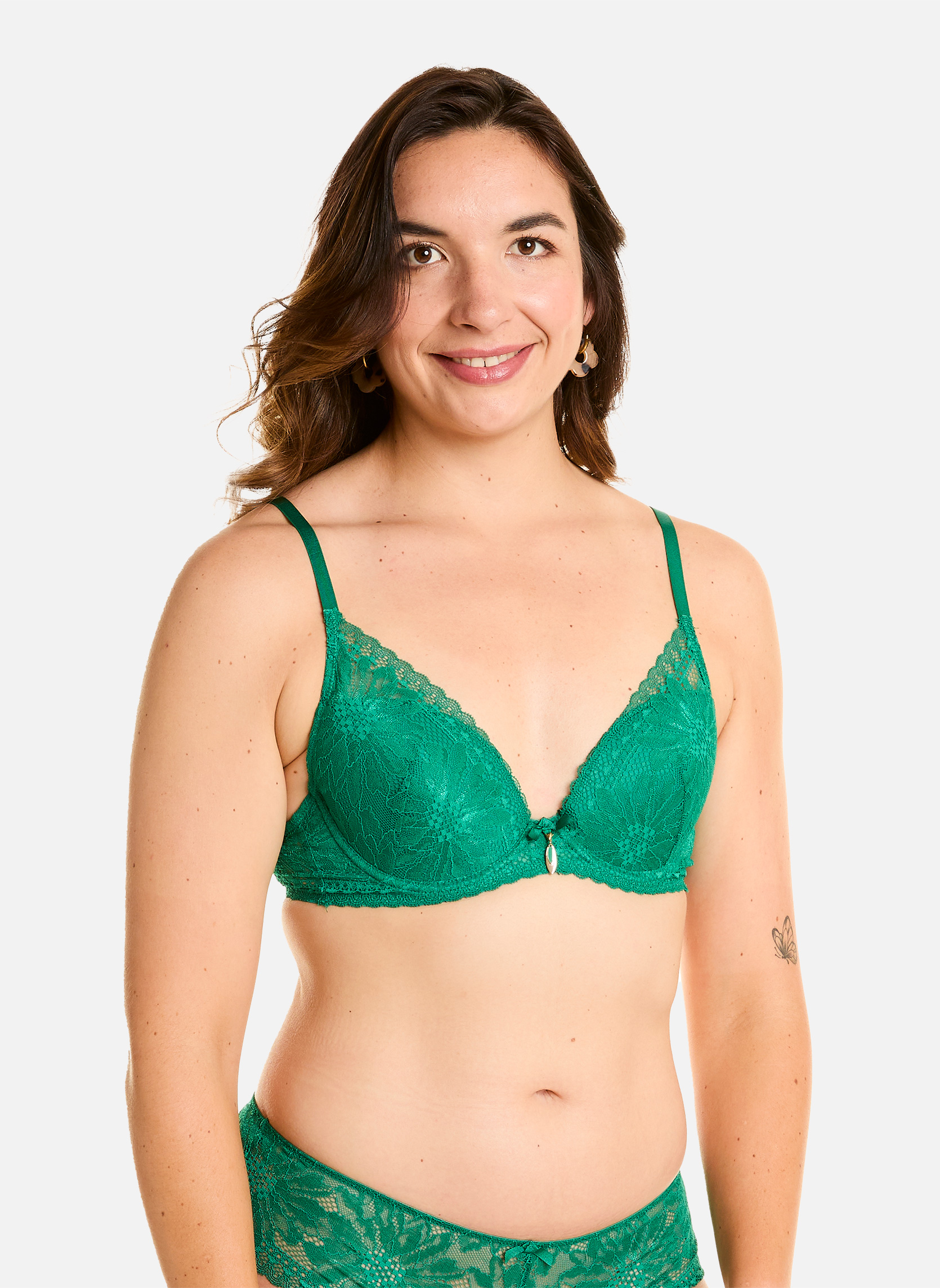 Brassières Soutien-gorge ampliforme vert Eclat femme vert Pomm'Poire Brassières Soutien-gorge ampliforme vert Eclat femme vert Vert