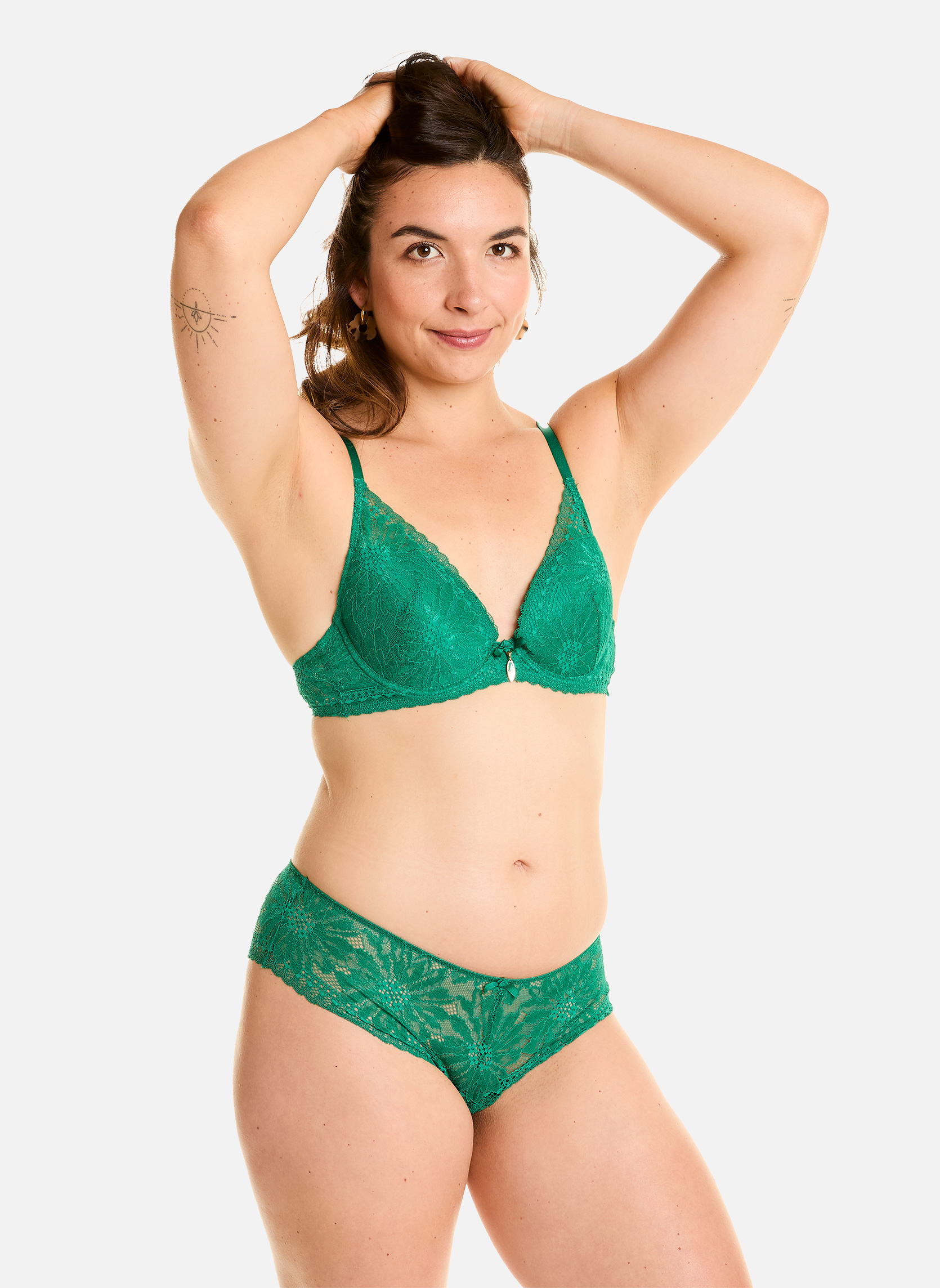 Brassières Soutien-gorge ampliforme vert Eclat femme vert Pomm'Poire Brassières Soutien-gorge ampliforme vert Eclat femme vert Vert