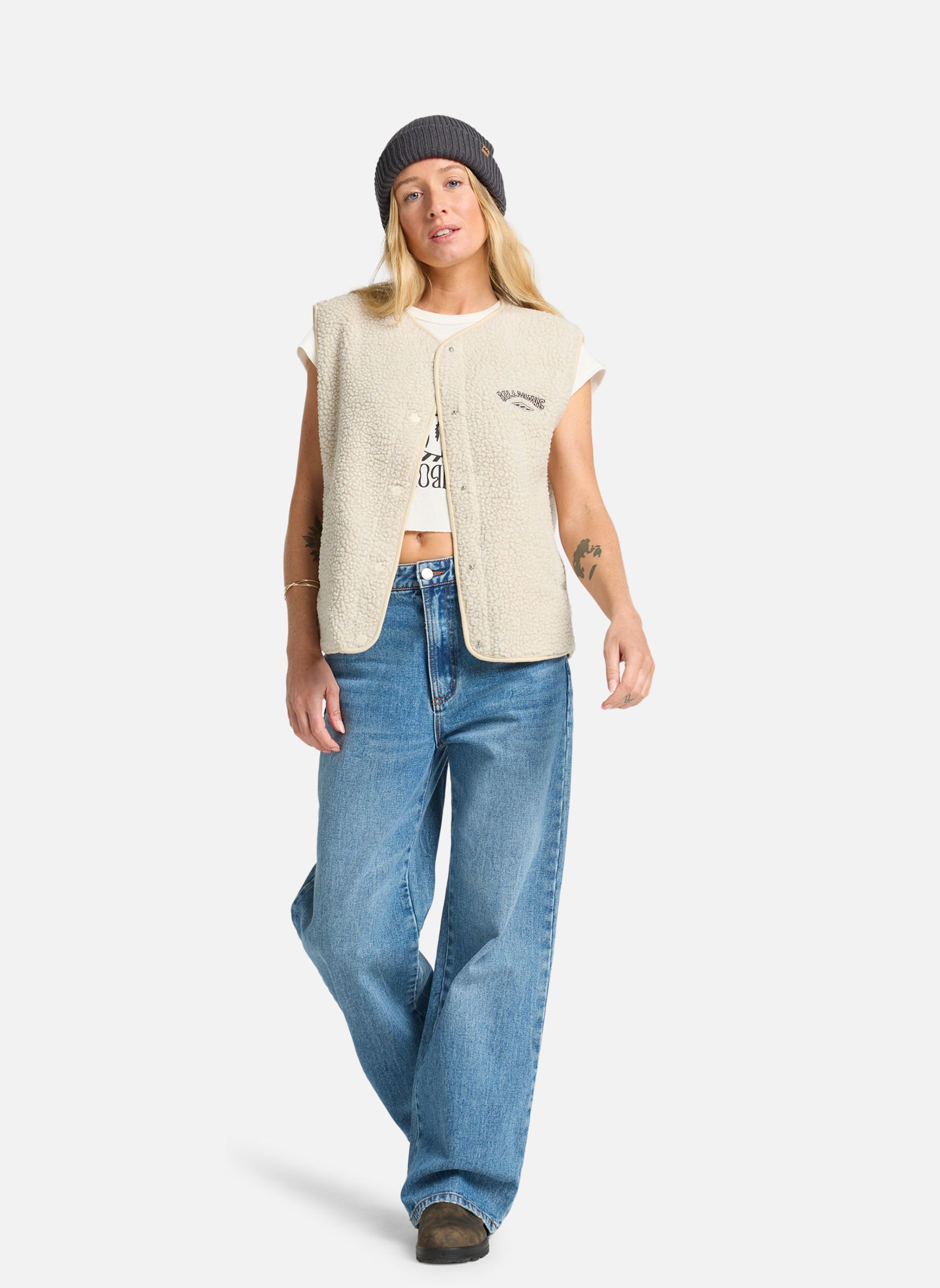 Vestes polaires Be Happy femme blanc Billabong Vestes polaires Be Happy femme blanc Blanc