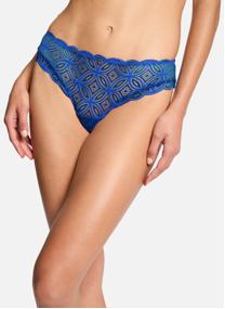 Culottes Shorty tanga bleu Emma femme bleu