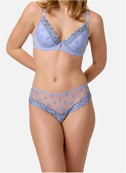 Brigitte Bardot Culottes Shorty tanga bleu Myosotis femme bleu