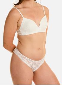 Culottes Tanga ivoire Eternelle femme blanc Pomm'Poire Culottes Tanga ivoire Eternelle femme blanc Blanc