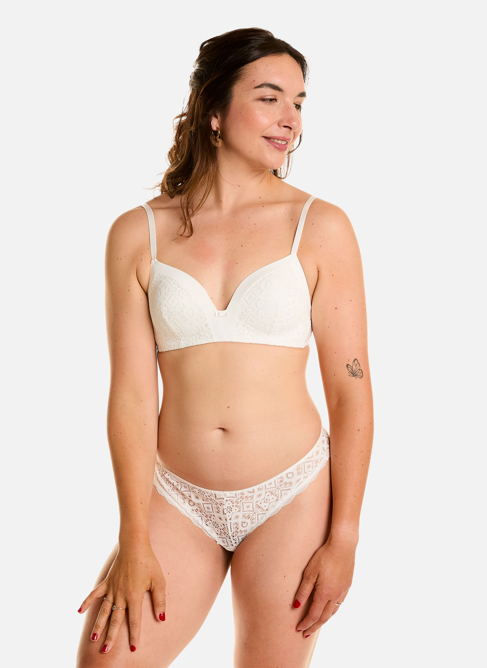 Culottes Tanga ivoire Eternelle femme blanc Pomm'Poire Culottes Tanga ivoire Eternelle femme blanc Blanc