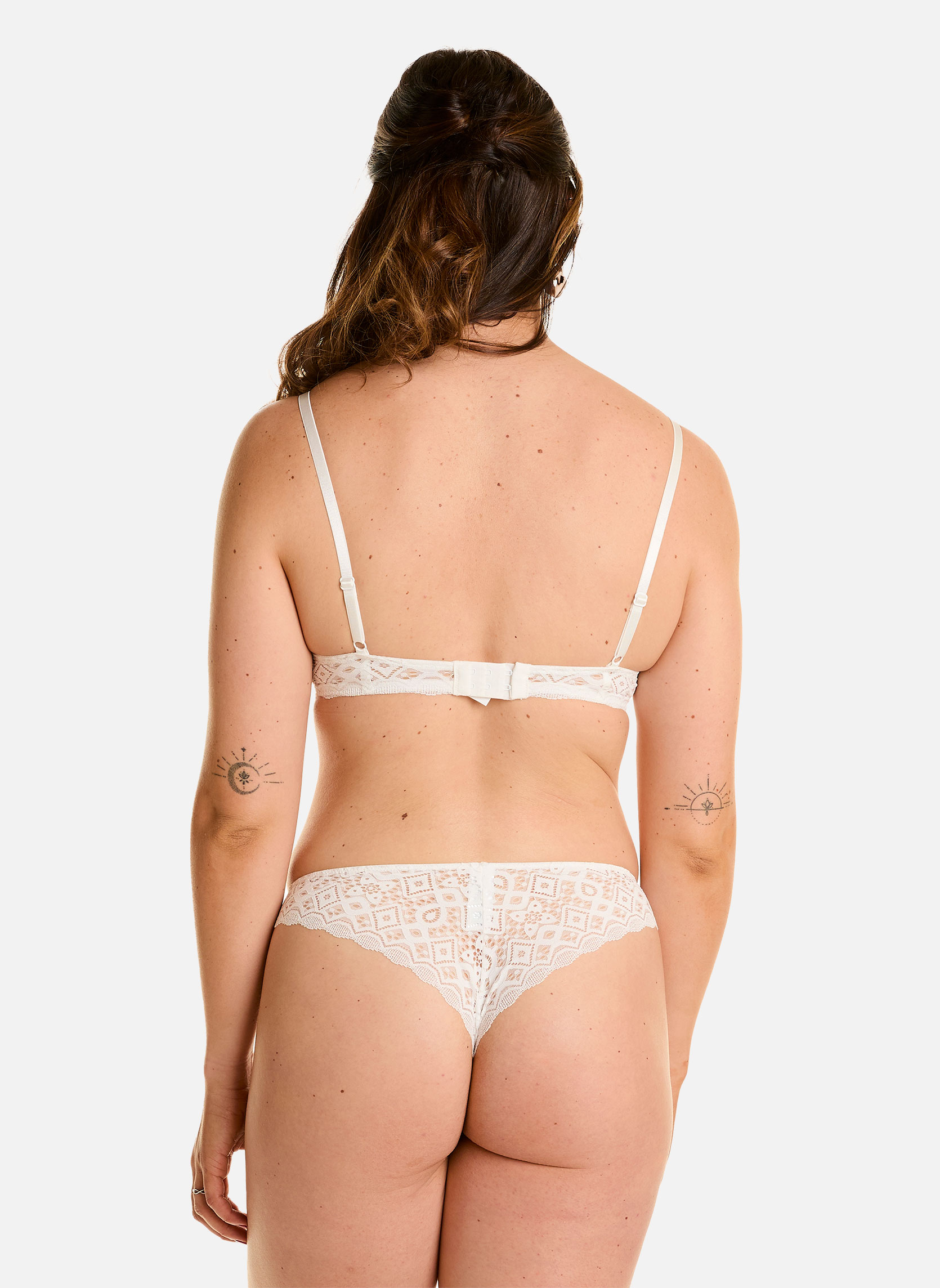 Culottes Tanga ivoire Eternelle femme blanc Pomm'Poire Culottes Tanga ivoire Eternelle femme blanc Blanc