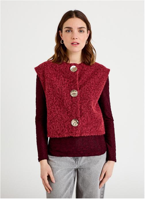 Cache Cache Gilets DSHERBOUT femme rouge