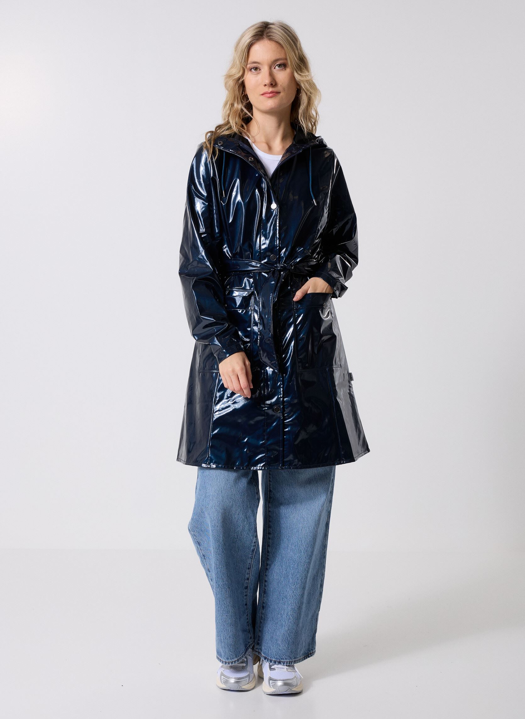 Vestes imperméable Curve Long Jacket W3 NPU femme bleu Rains Vestes imperméable Curve Long Jacket W3 NPU femme bleu SPILL