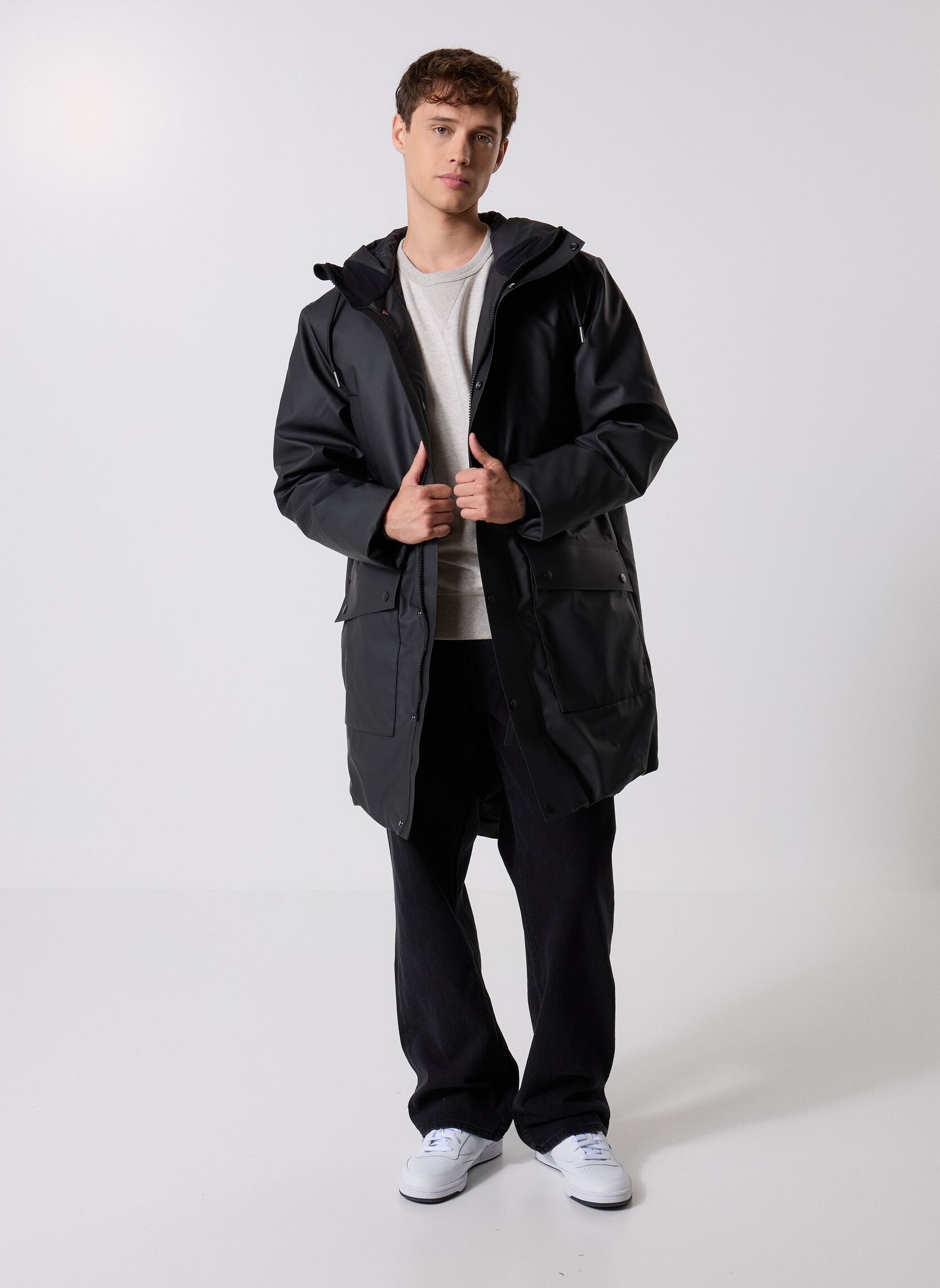 Wasserdichte Jacken Nome Long Parka W3T3 - Unisex M herren schwarz Rains Wasserdichte Jacken Nome Long Parka W3T3 - Unisex M herren schwarz BLACK