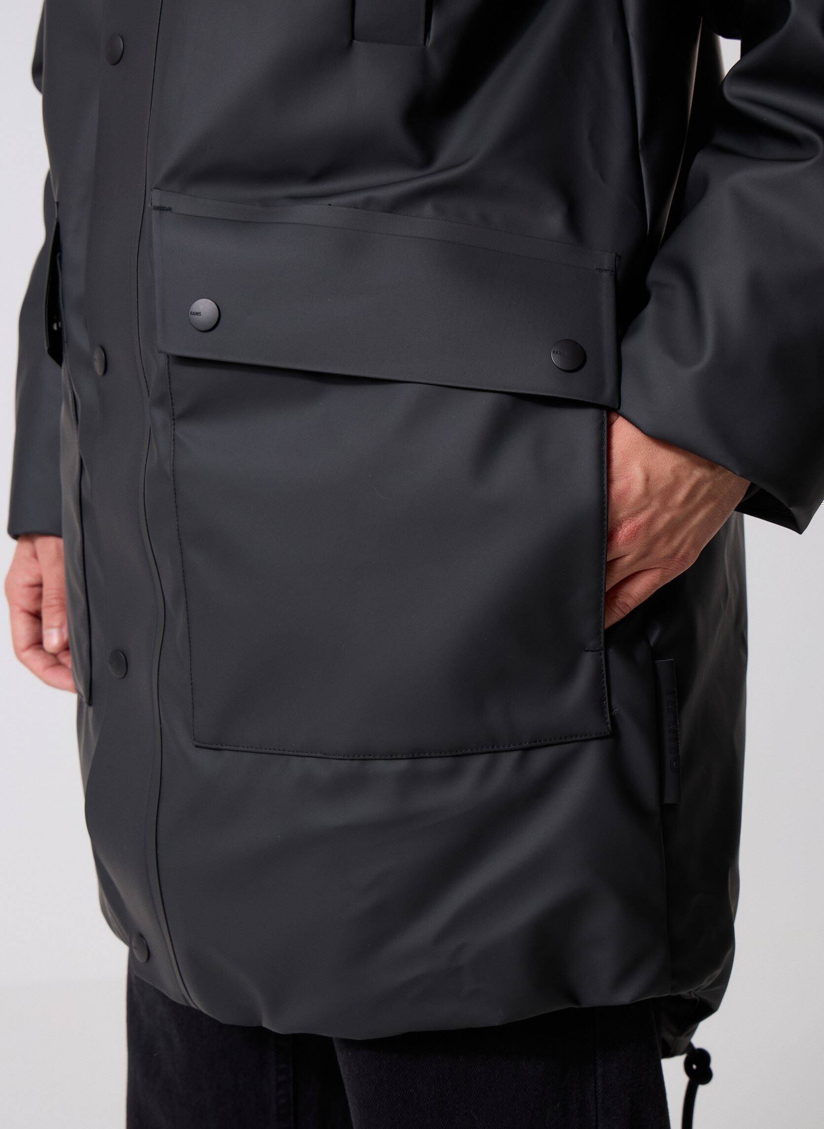 Wasserdichte Jacken Nome Long Parka W3T3 - Unisex M herren schwarz Rains Wasserdichte Jacken Nome Long Parka W3T3 - Unisex M herren schwarz BLACK