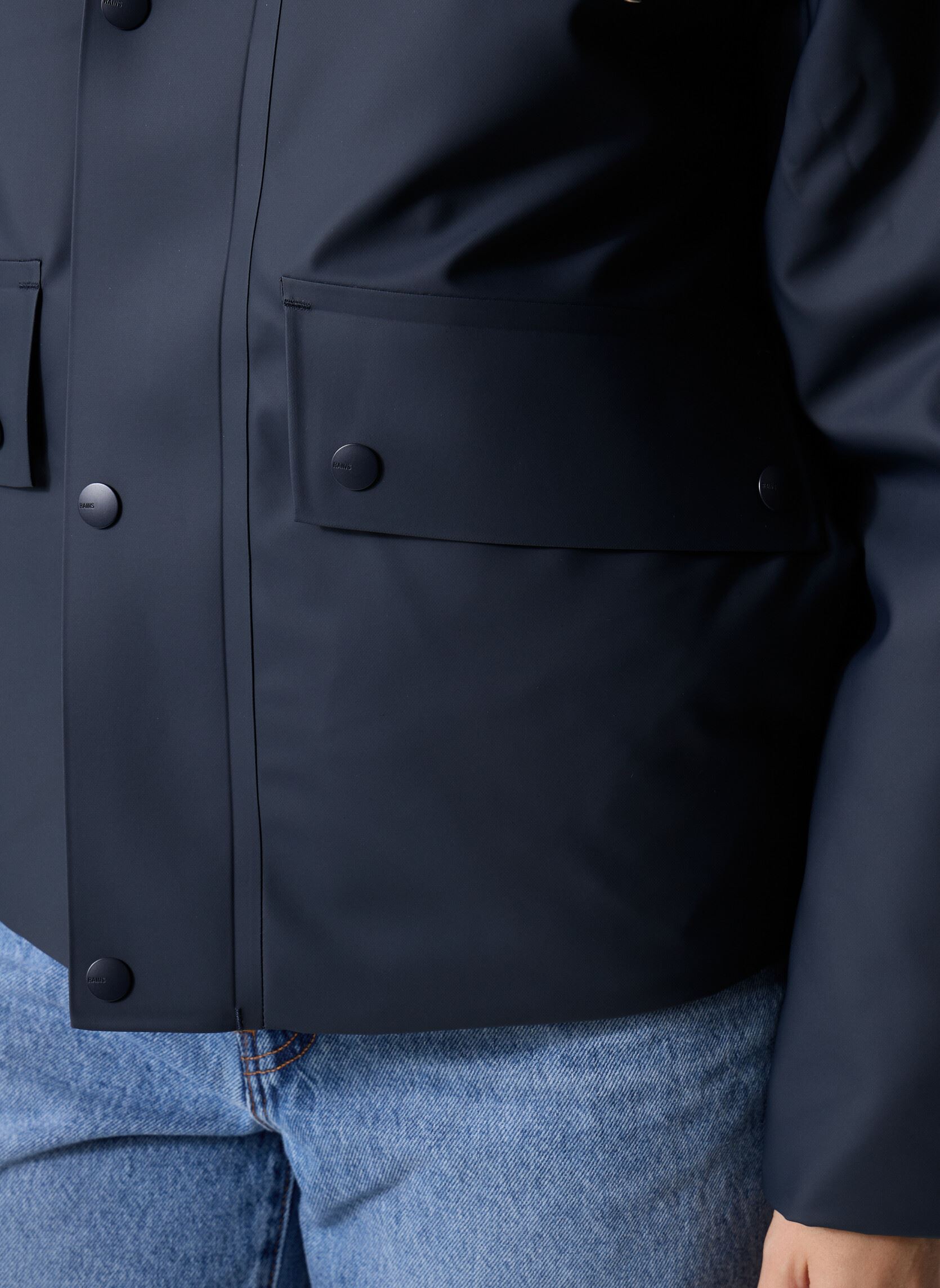 Vestes imperméable Nome Short W Parka W3T3 femme bleu Rains Vestes imperméable Nome Short W Parka W3T3 femme bleu NAVY