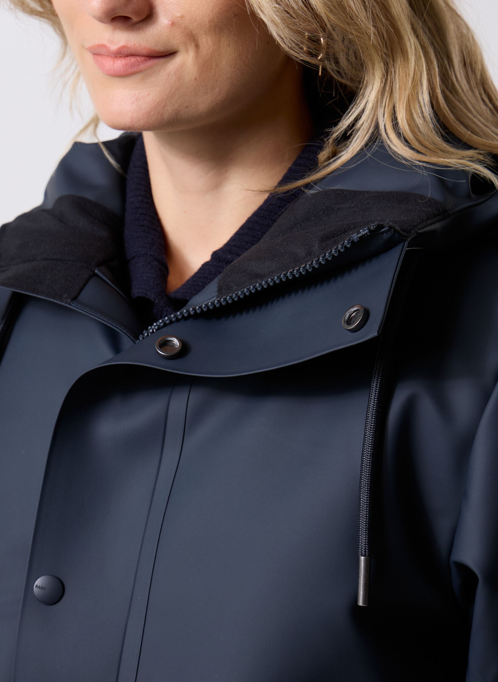 Vestes imperméable Nome Short W Parka W3T3 femme bleu Rains Vestes imperméable Nome Short W Parka W3T3 femme bleu NAVY