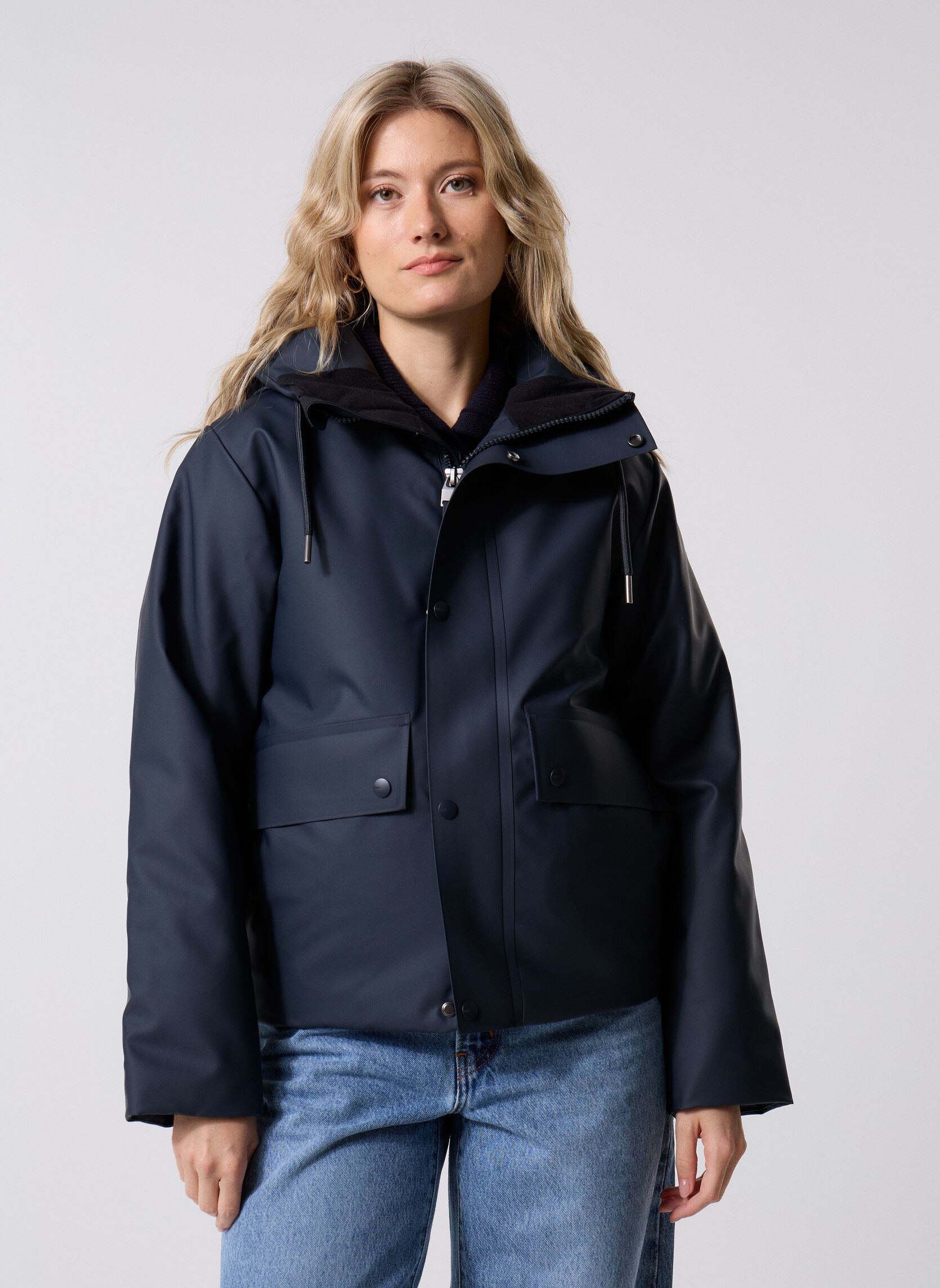 Vestes imperméable Nome Short W Parka W3T3 femme bleu Rains Vestes imperméable Nome Short W Parka W3T3 femme bleu NAVY