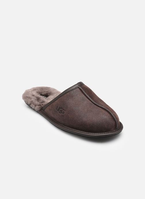 UGG Chaussons M Scuff Leather Distressed homme marron