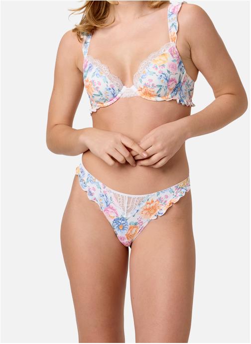Brigitte Bardot Culottes Tanga ivoire Jardin femme blanc