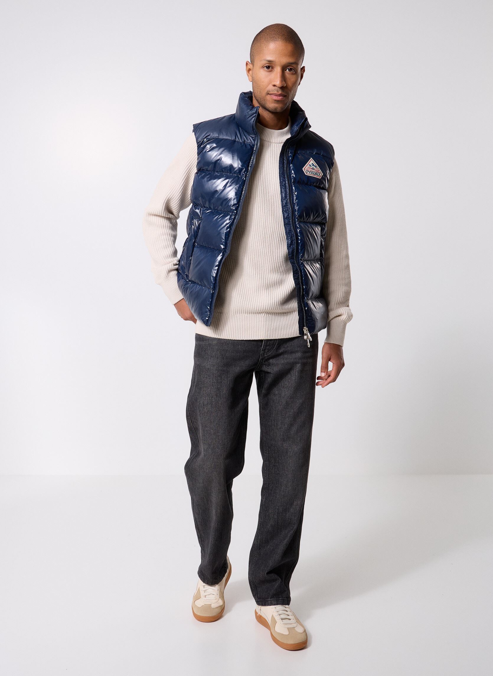 Doudounes sans manches JOHN M homme bleu Pyrenex Doudounes sans manches JOHN M homme bleu Amiral