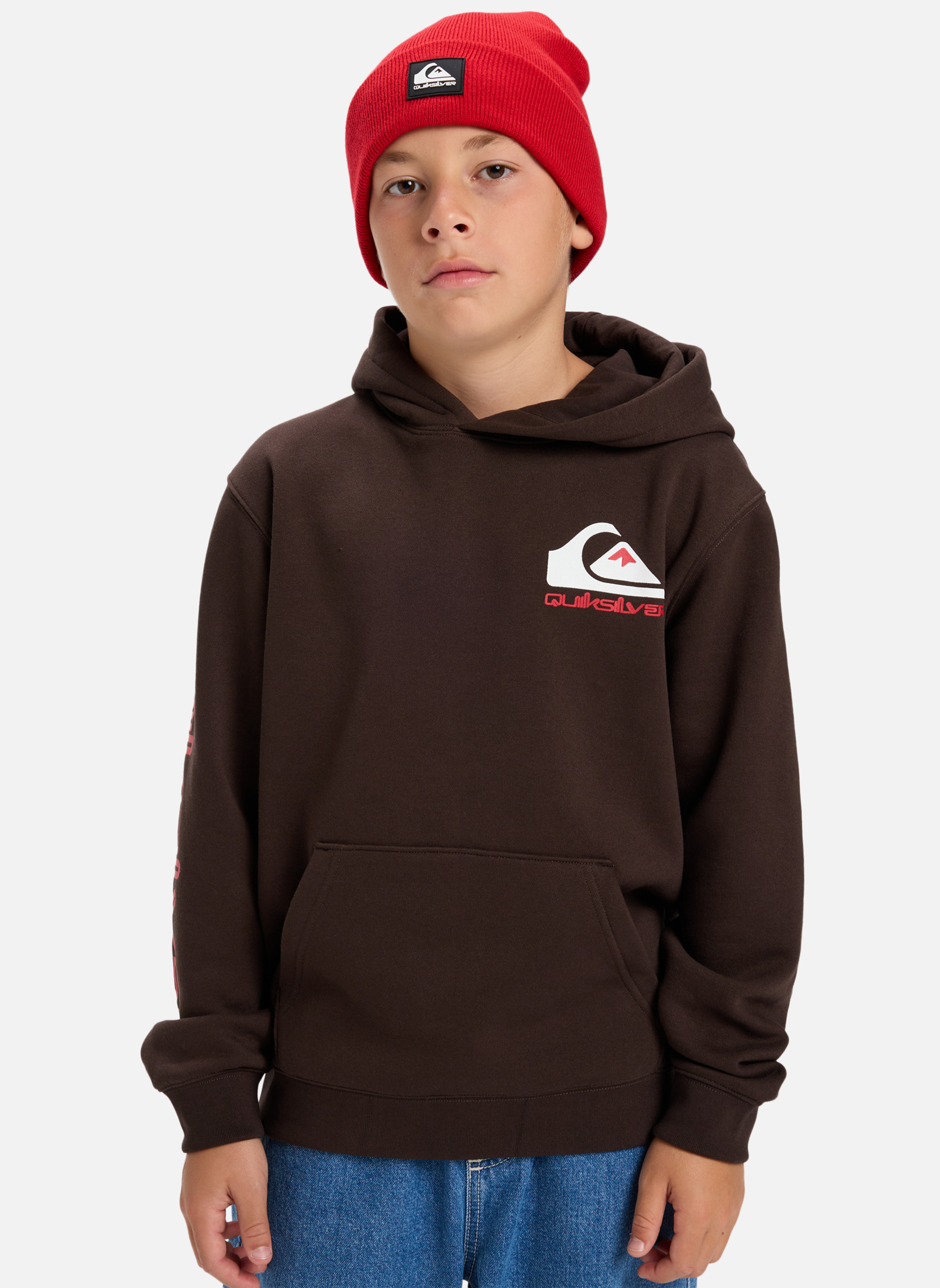Sweats à capuche Omni Logo garçon marron Quiksilver Sweats à capuche Omni Logo garçon marron Marron