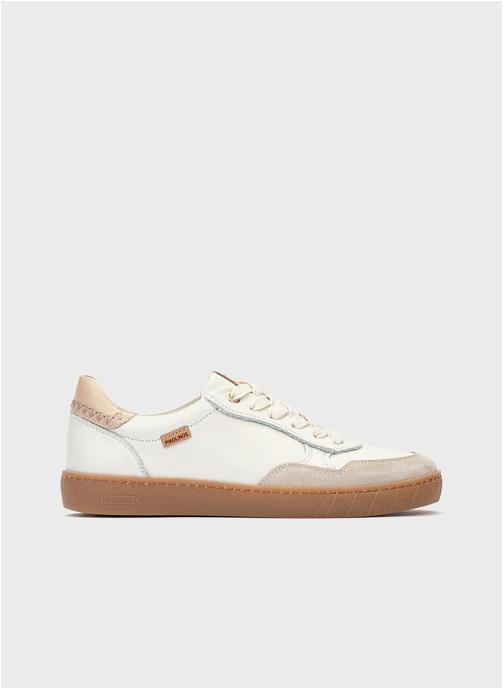 Pikolinos Baskets basses Baskets cuir LANZAROTE femme blanc