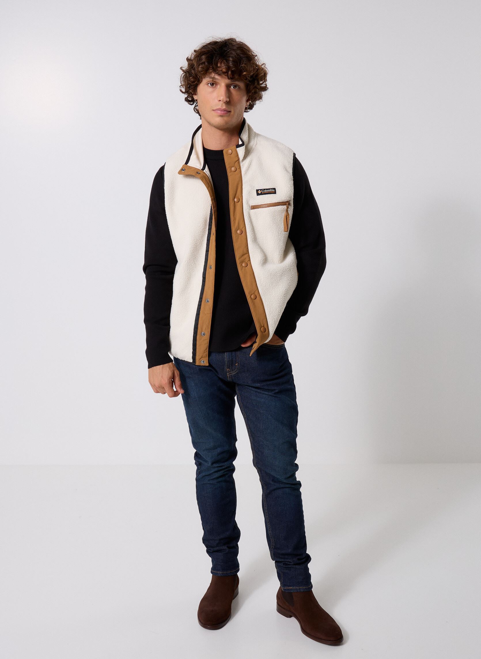 Pulls polaires Helvetia II Vest homme beige Columbia Pulls polaires Helvetia II Vest homme beige CHALK