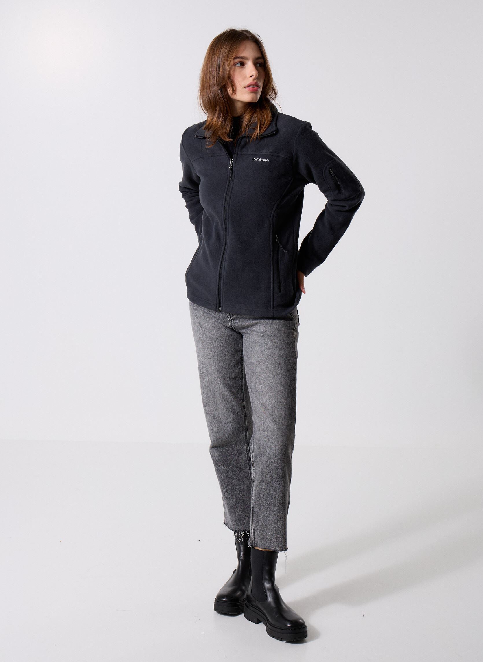 Fleece-Pullover Fast Trek II Jacket damen schwarz Columbia Fleece-Pullover Fast Trek II Jacket damen schwarz BLACK
