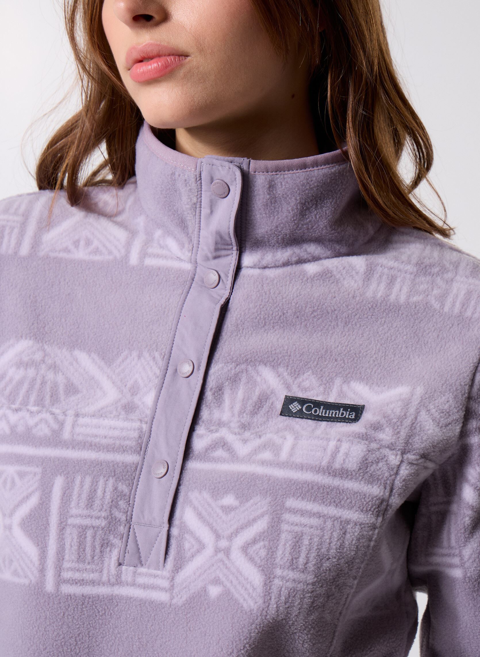 Pulls polaire Benton Springs Printed 1/2 Snap femme violet Columbia Pulls polaire Benton Springs Printed 1/2 Snap femme violet SHALE PURPLE DESCHUTES DAYS