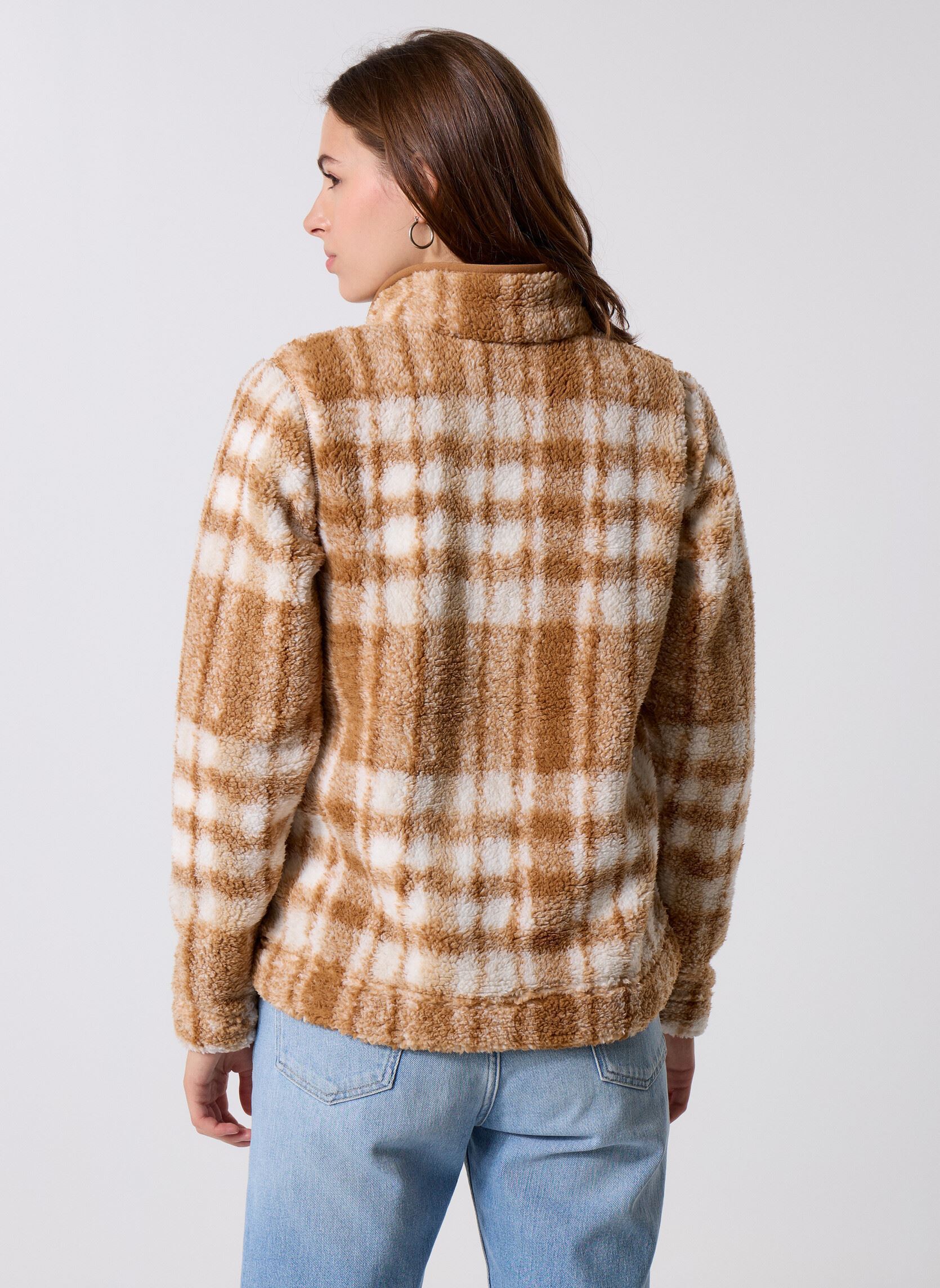 Fleece truien West Bend 1/4 Zip II dames bruin Columbia Fleece truien West Bend 1/4 Zip II dames bruin CAMEL BROWN HERRINGPLAID