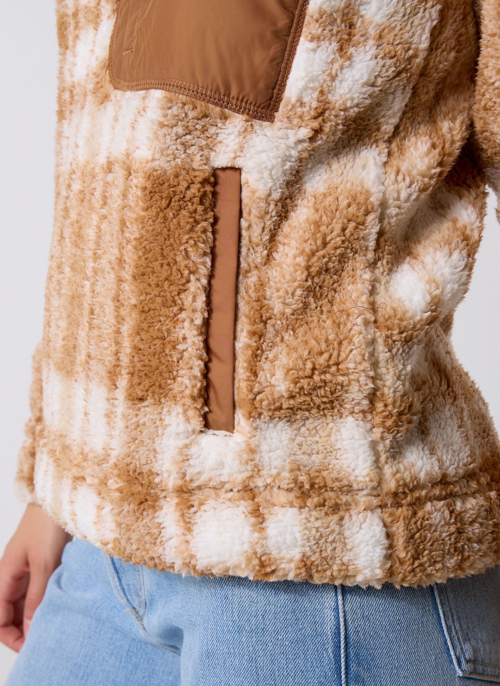 Fleece truien West Bend 1/4 Zip II dames bruin Columbia Fleece truien West Bend 1/4 Zip II dames bruin CAMEL BROWN HERRINGPLAID