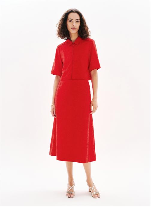 Caroll Jupes mi-longues 251J-JDIANA femme rouge