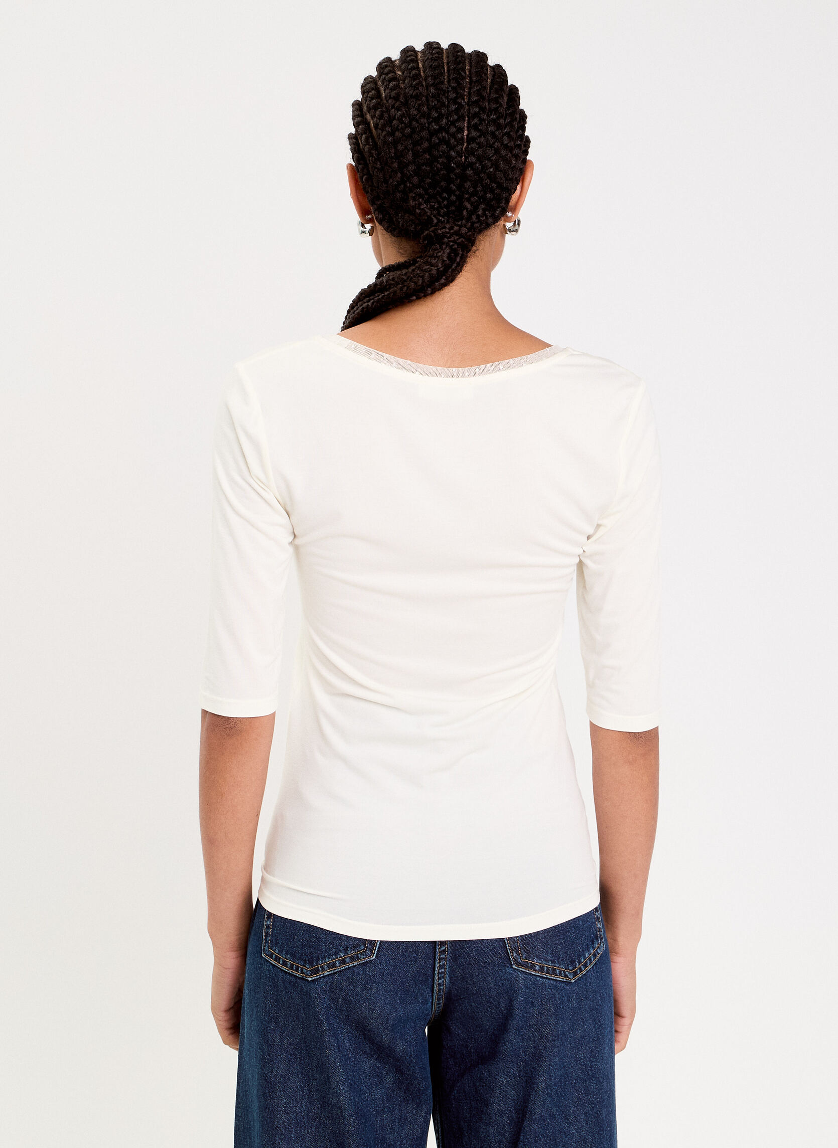 Tee-shirts KDOUCHO femme blanc Cache Cache Tee-shirts KDOUCHO femme blanc Blanc