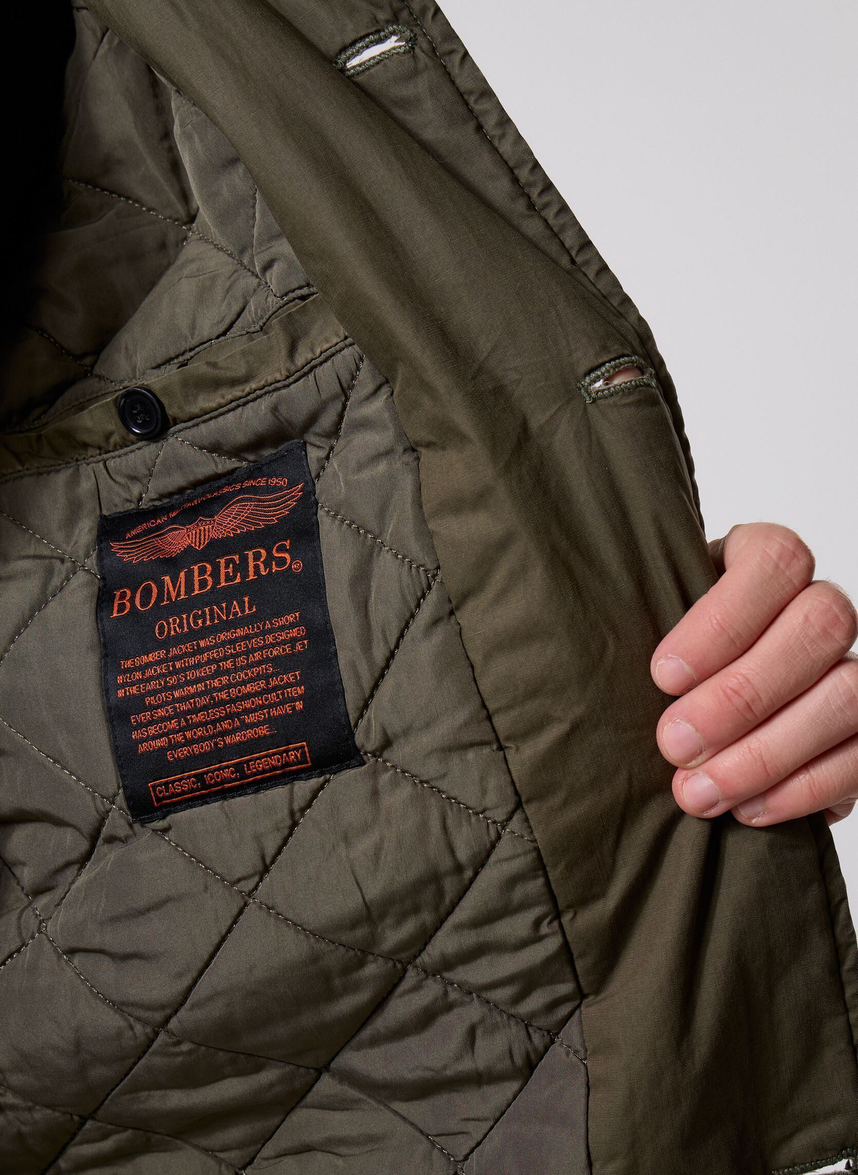 Blouson bomber imperméable pour homme en vert