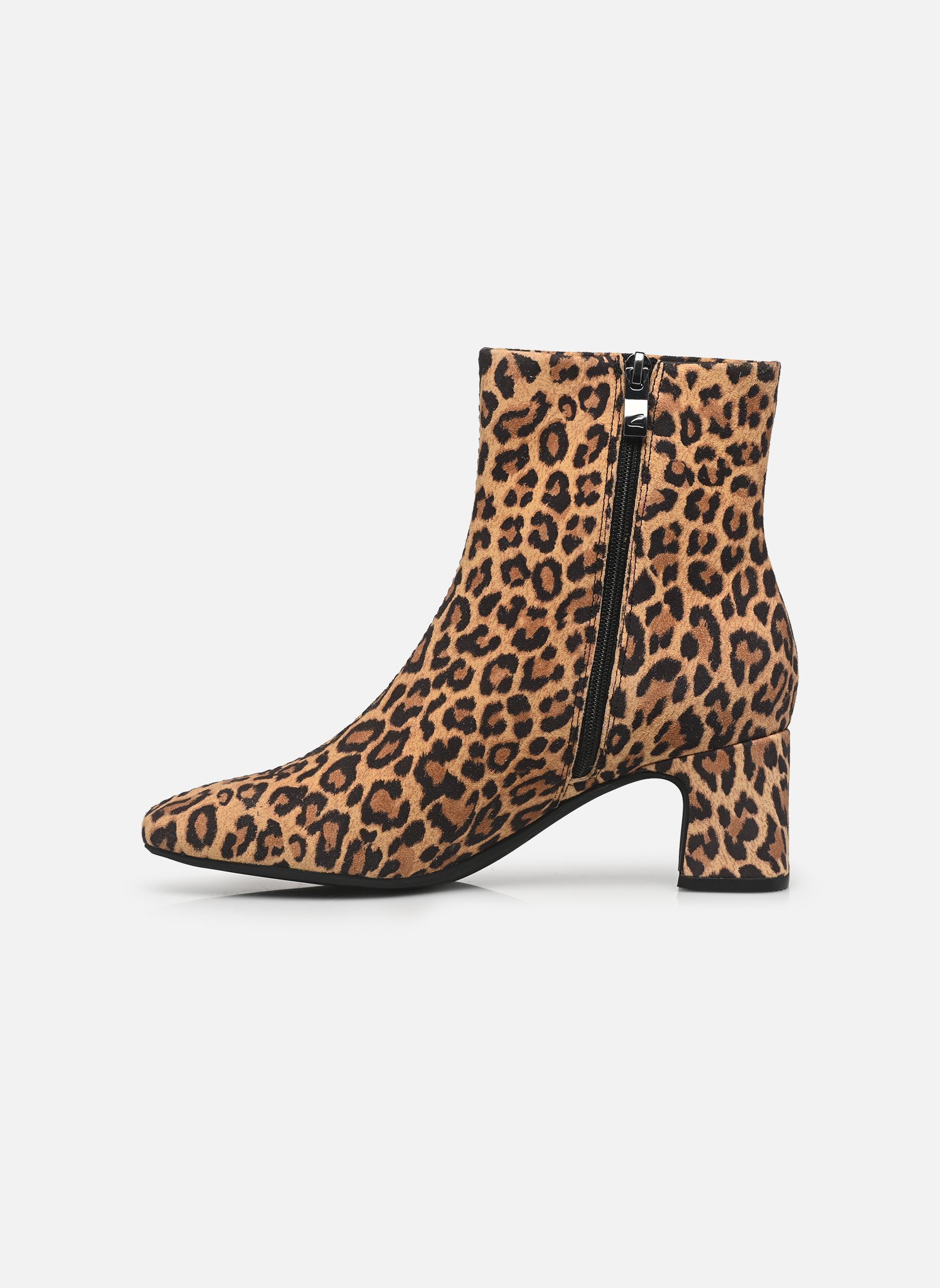 Stiefeletten und Stiefel Fernie Zip damen braun Clarks Stiefeletten und Stiefel Fernie Zip damen braun LEOPARD LEATHER