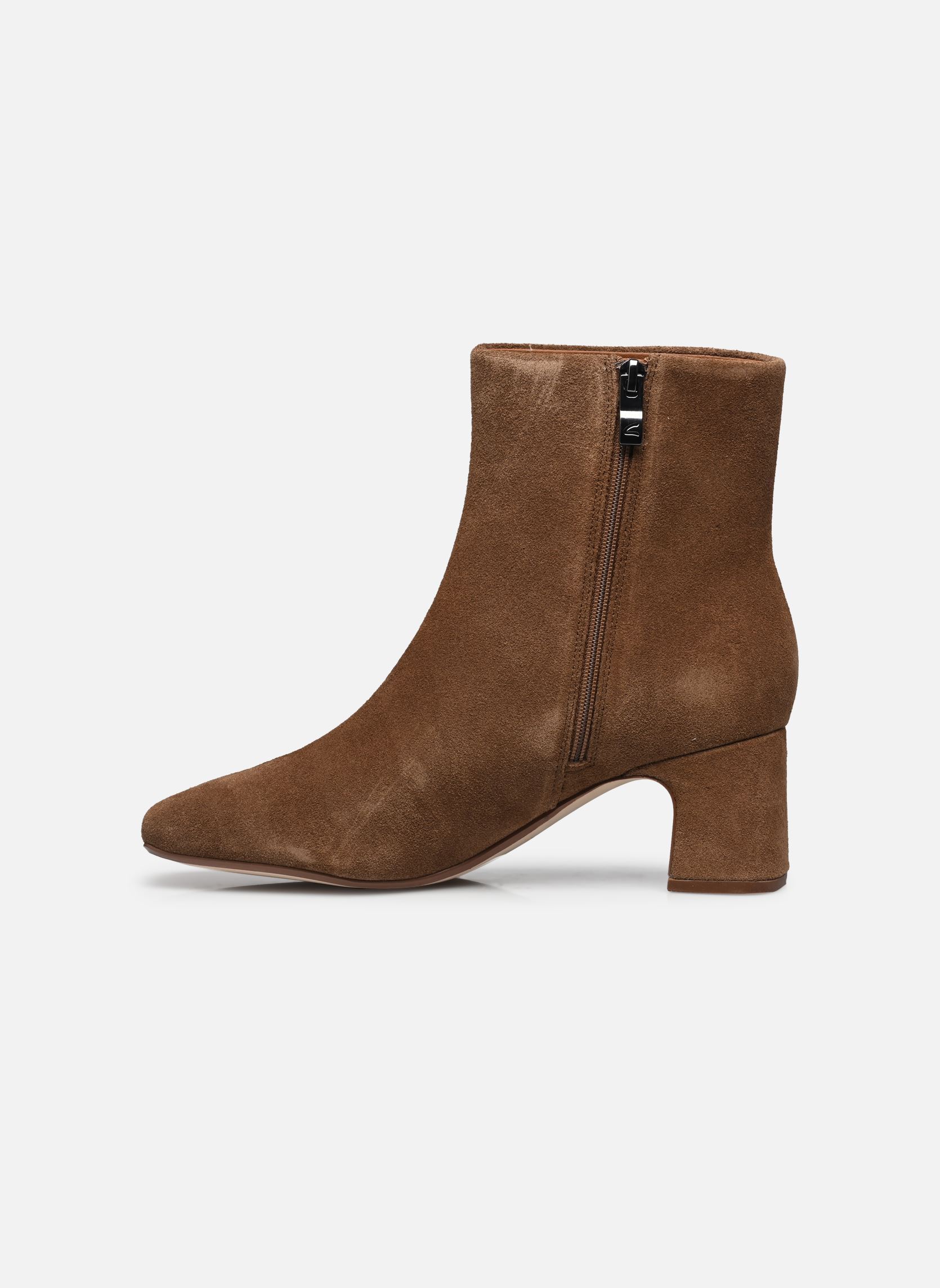 Bottines et boots Fernie Zip femme marron Clarks Bottines et boots Fernie Zip femme marron WALNUT LEATHER