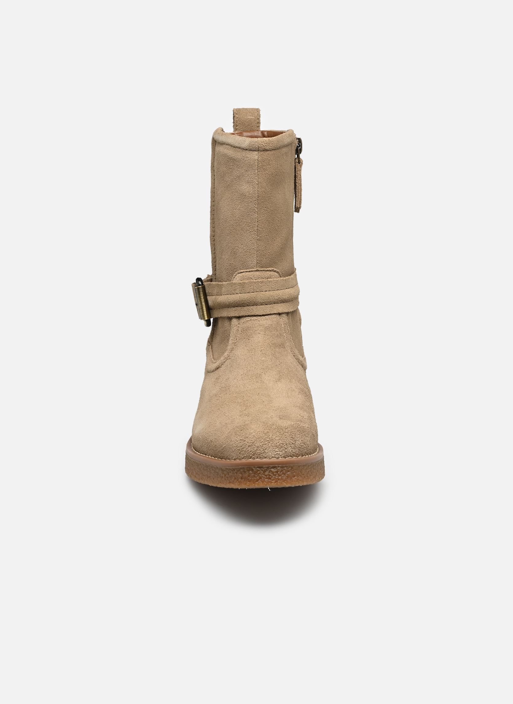 Bottines motardes Nella Mid femme marron Clarks Bottines motardes Nella Mid femme marron DARK SAND SUEDE
