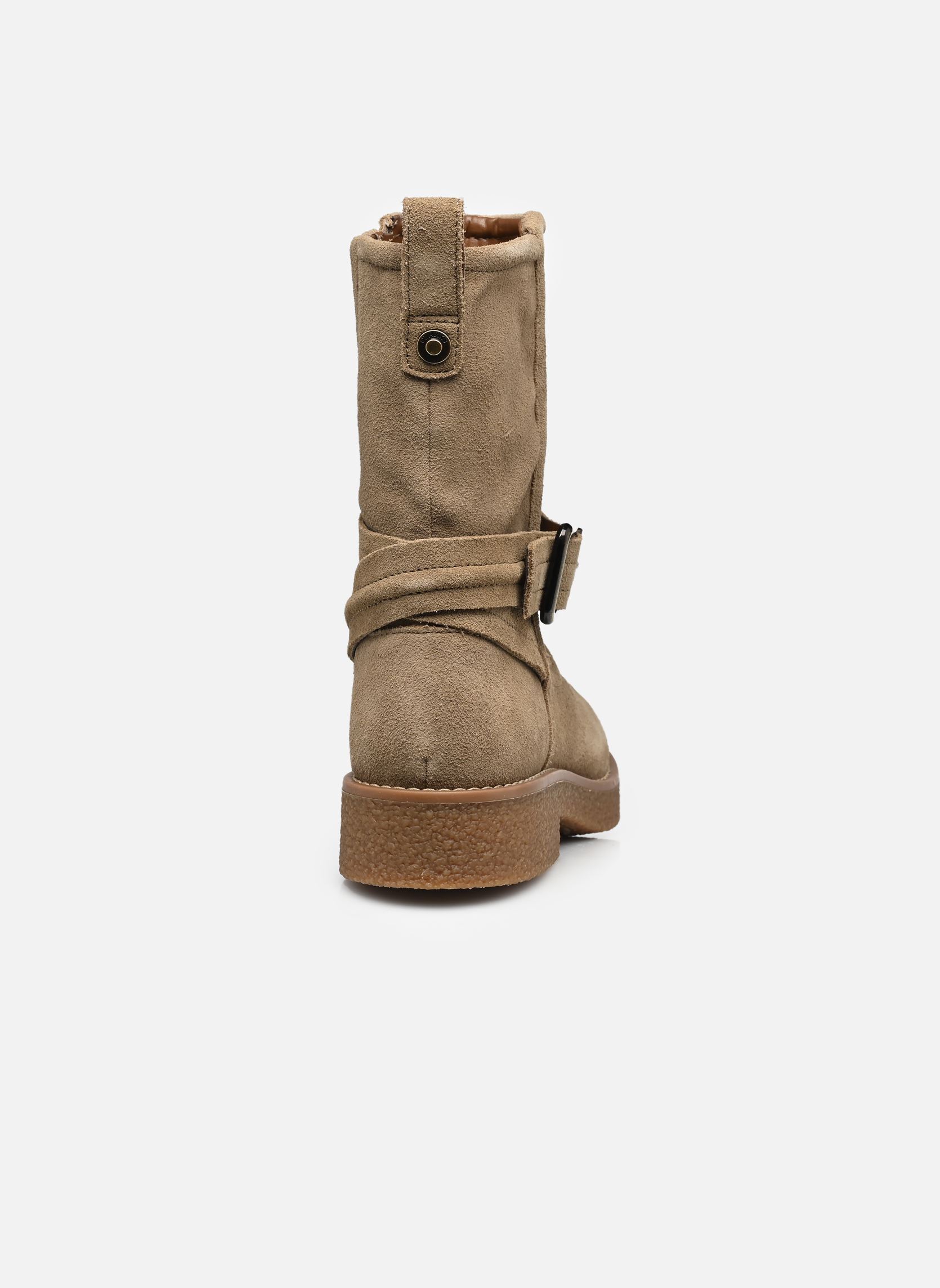 Bottines motardes Nella Mid femme marron Clarks Bottines motardes Nella Mid femme marron DARK SAND SUEDE