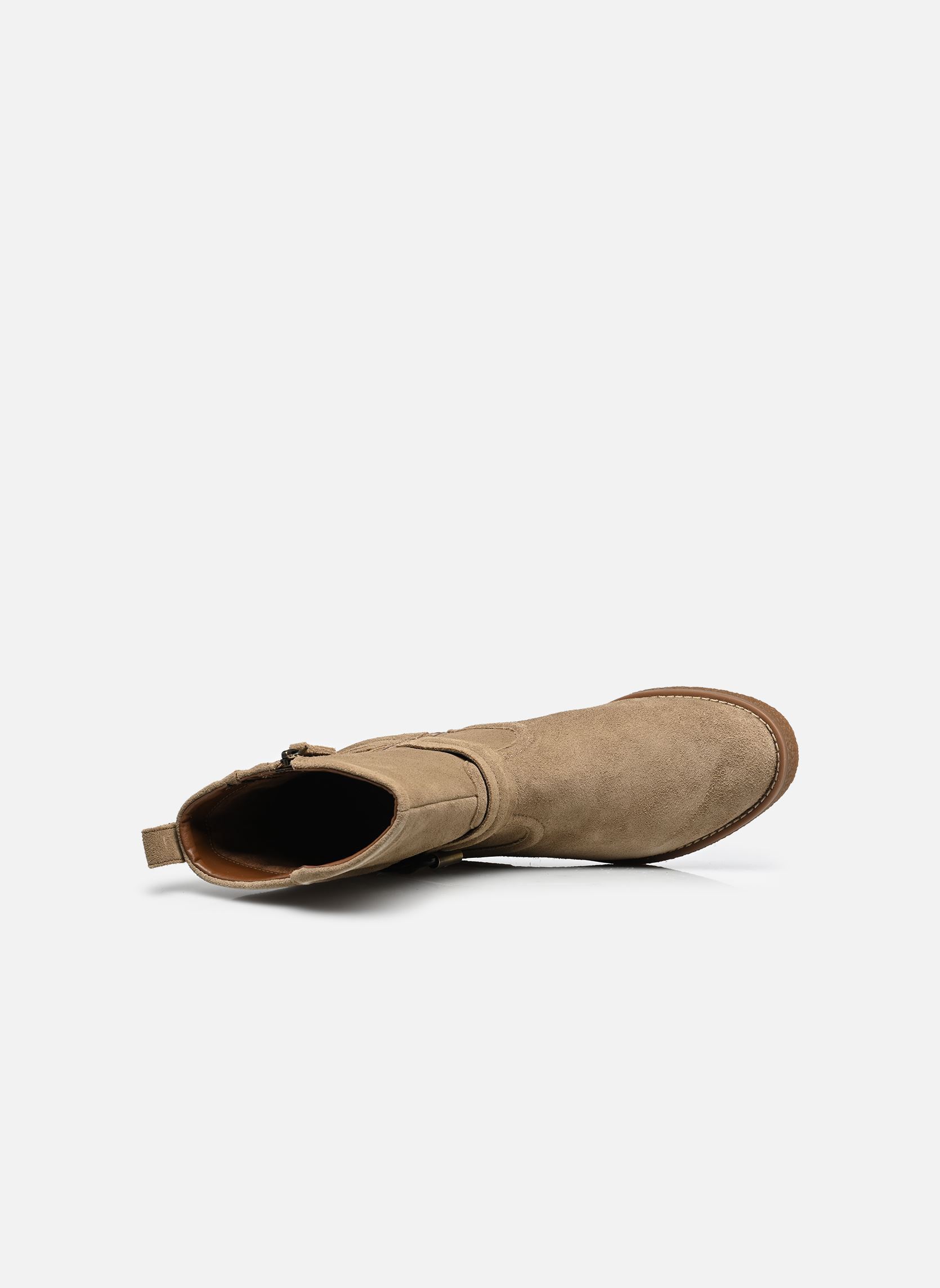 Bottines motardes Nella Mid femme marron Clarks Bottines motardes Nella Mid femme marron DARK SAND SUEDE