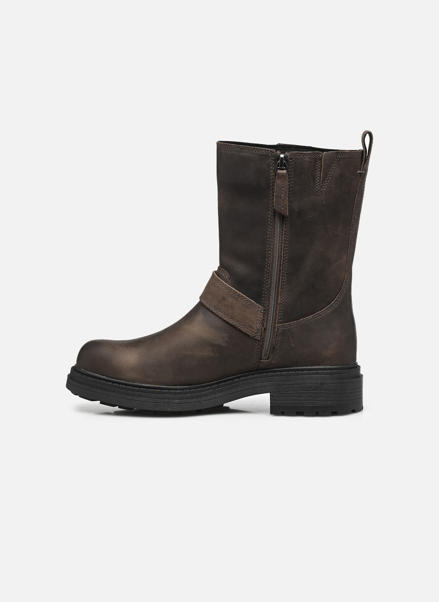 Bottines motardes Orinoco3 Bay femme gris Clarks Bottines motardes Orinoco3 Bay femme gris DARK GREY LEA