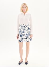 Jupes mi-longues 252J-JOUDE femme blanc Caroll Jupes mi-longues 252J-JOUDE femme blanc Blanc & bleu