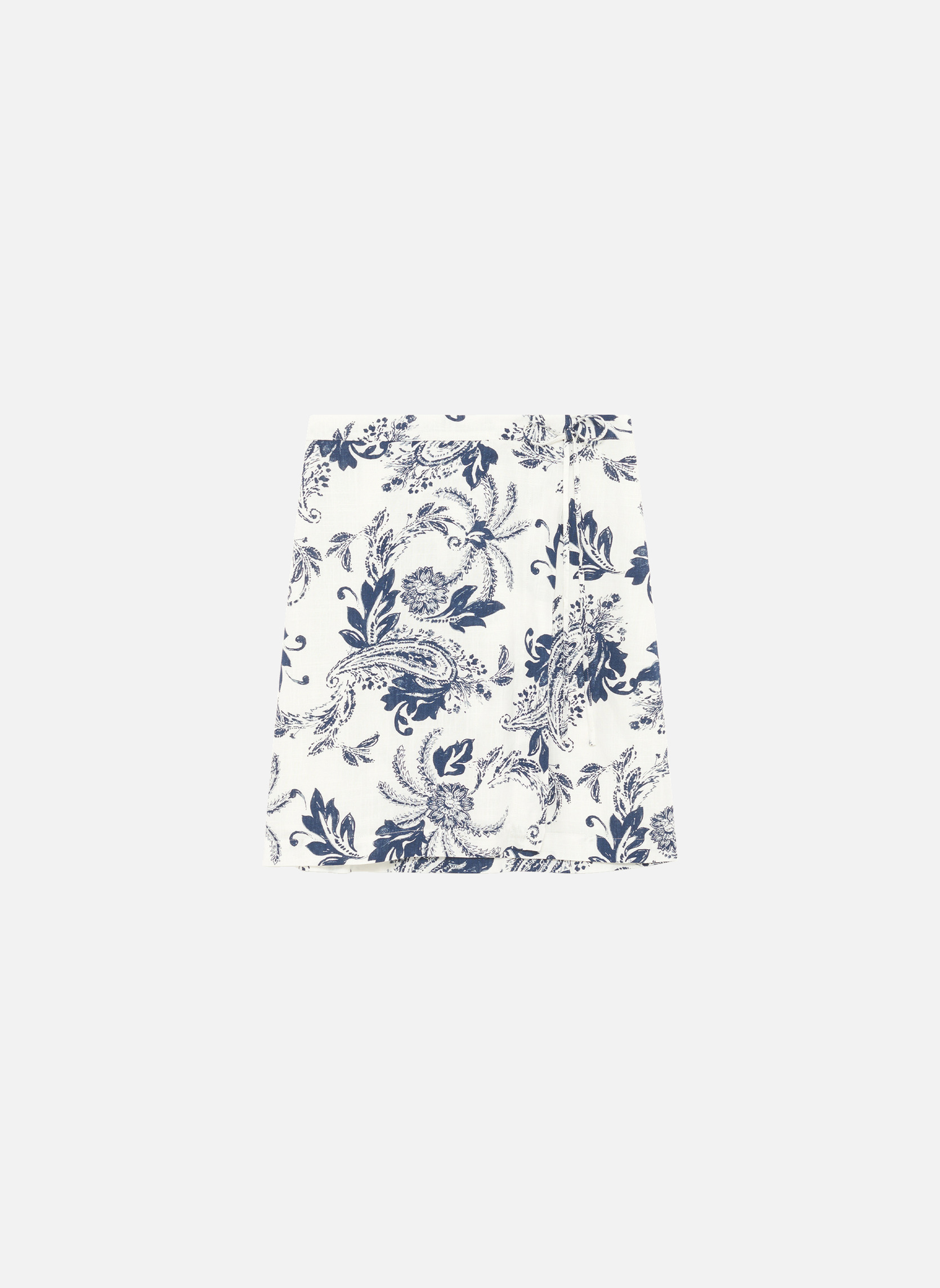 Jupes mi-longues 252J-JOUDE femme blanc Caroll Jupes mi-longues 252J-JOUDE femme blanc Blanc & bleu
