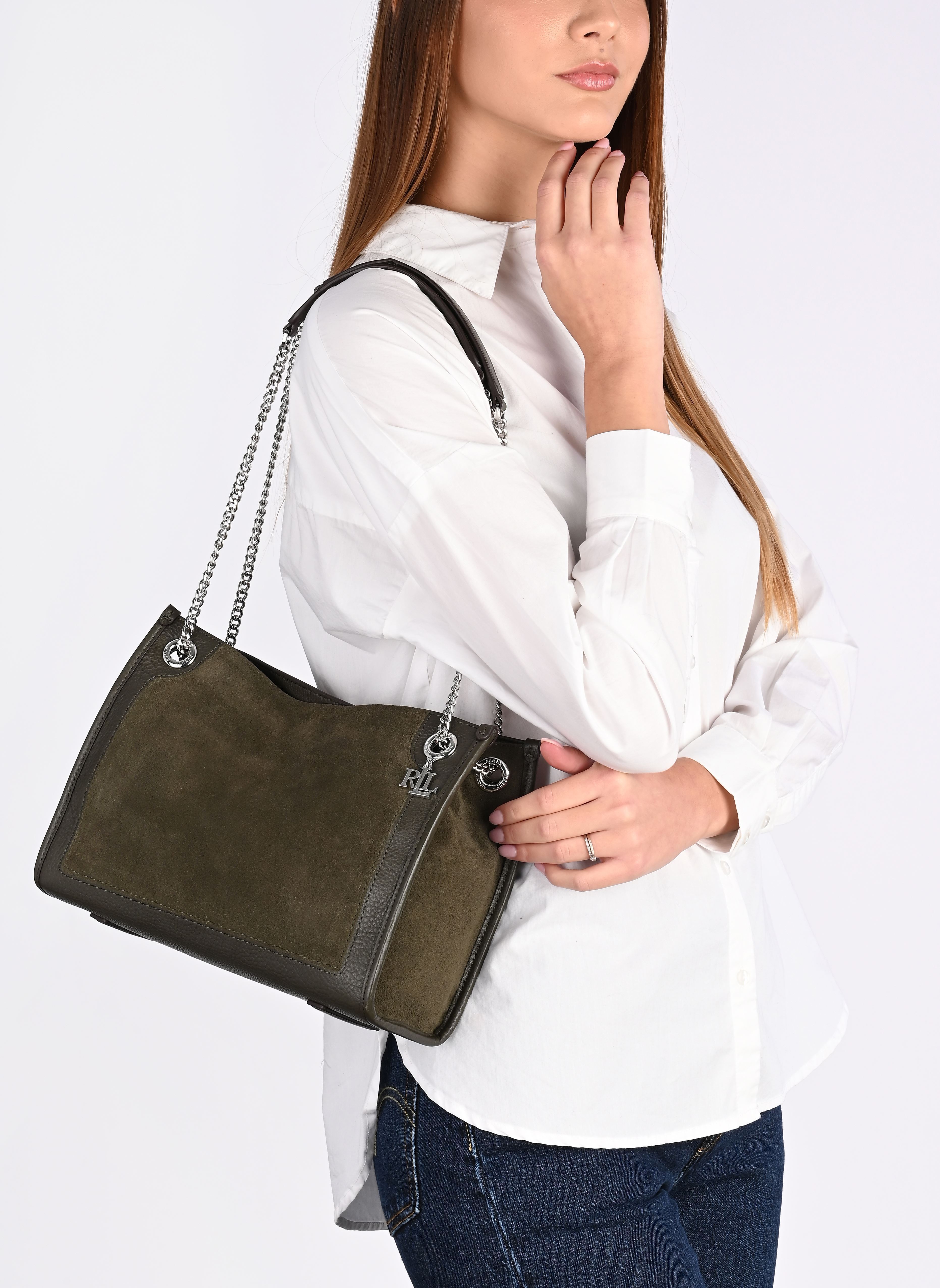 Umhängetaschen Brdly Md Shp-Tote-Medium damen grün Lauren Ralph Lauren Umhängetaschen Brdly Md Shp-Tote-Medium damen grün DARK OLIVE