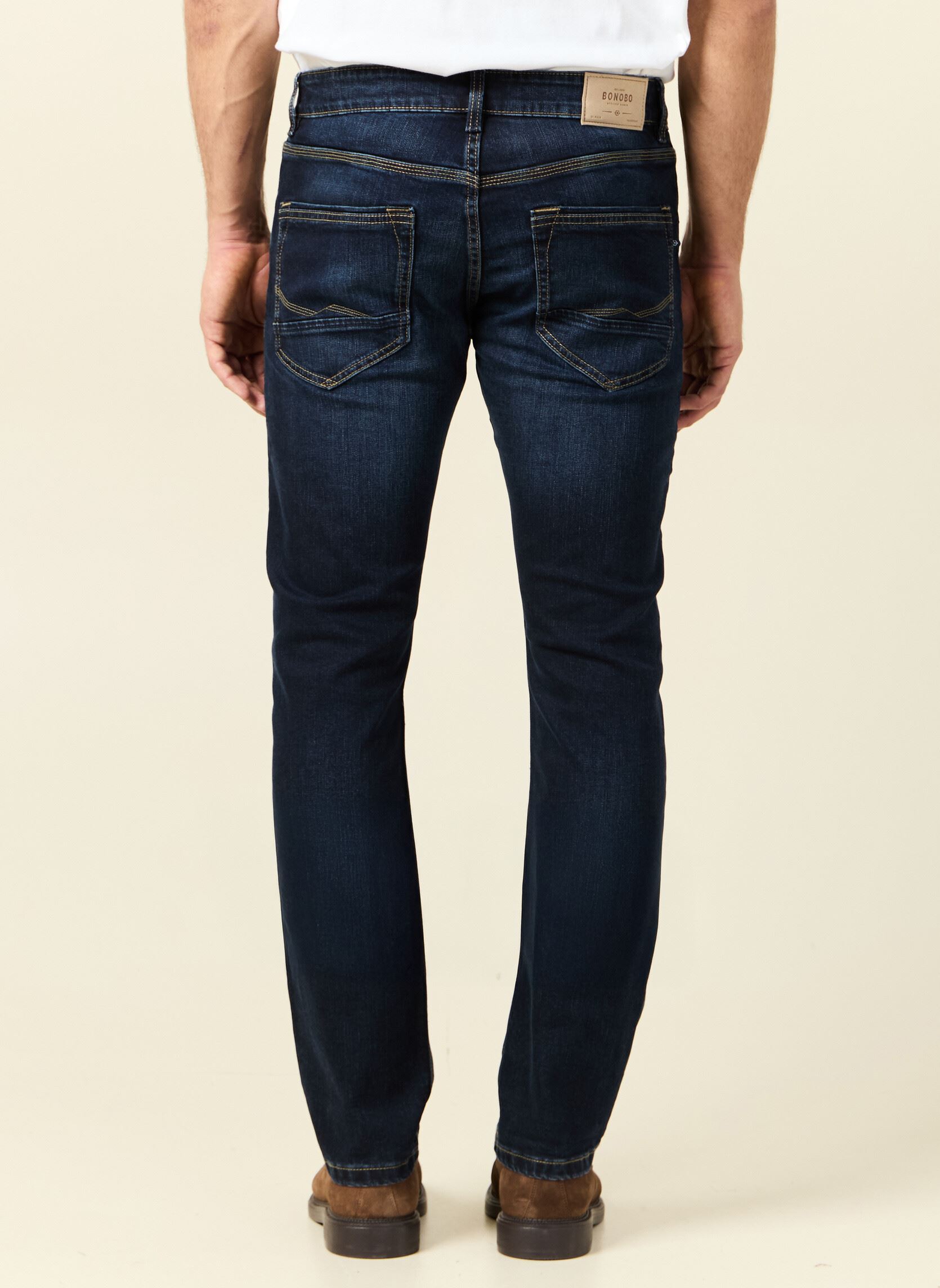 Slim fit en skinny jeans SOCHI-EASY1 heren blauw Bonobo Slim fit en skinny jeans SOCHI-EASY1 heren blauw DENIM BRUT