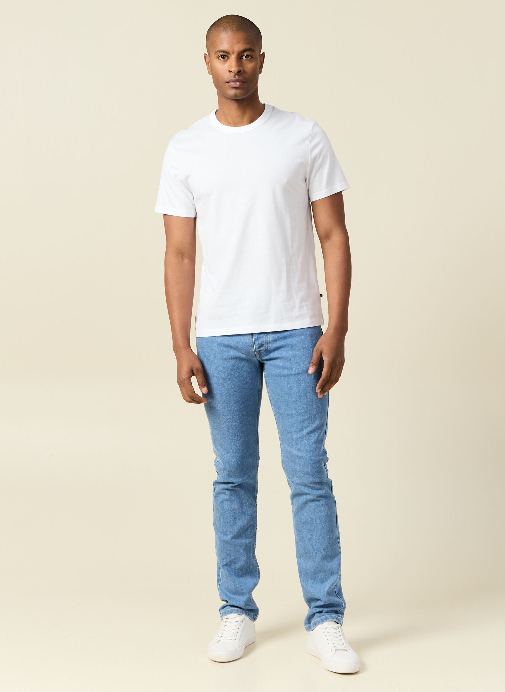 T-shirts met korte mouwen PERFECTEE4H heren wit Bonobo T-shirts met korte mouwen PERFECTEE4H heren wit BRIGHT WHITE