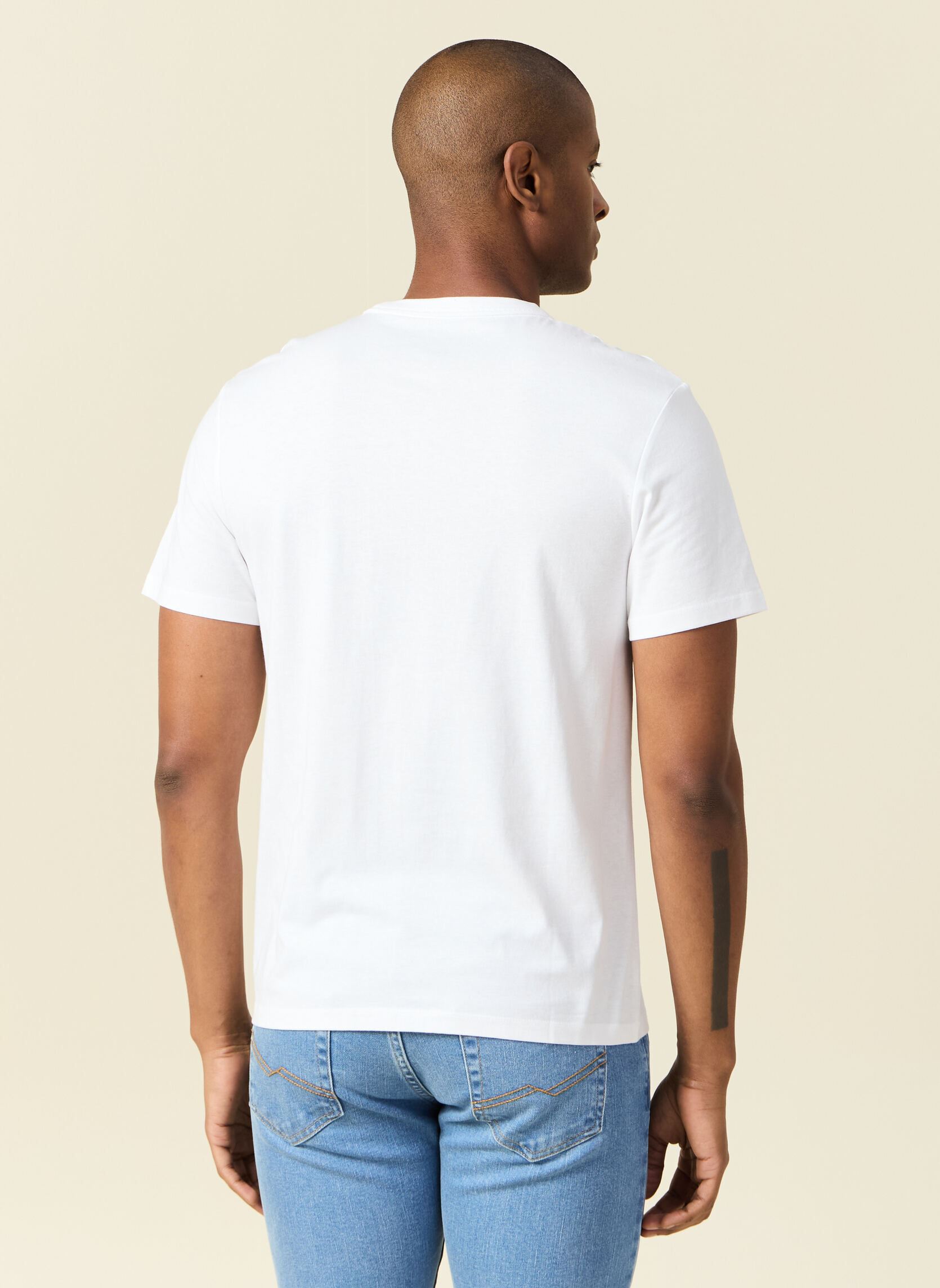 T-shirts met korte mouwen PERFECTEE4H heren wit Bonobo T-shirts met korte mouwen PERFECTEE4H heren wit BRIGHT WHITE