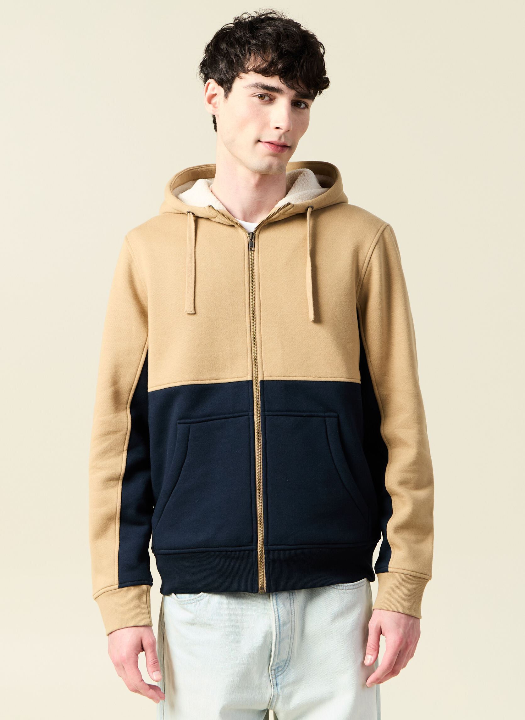 Sweaters met rits SHERBLOCK2H heren blauw Bonobo Sweaters met rits SHERBLOCK2H heren blauw SKY CAPTAIN