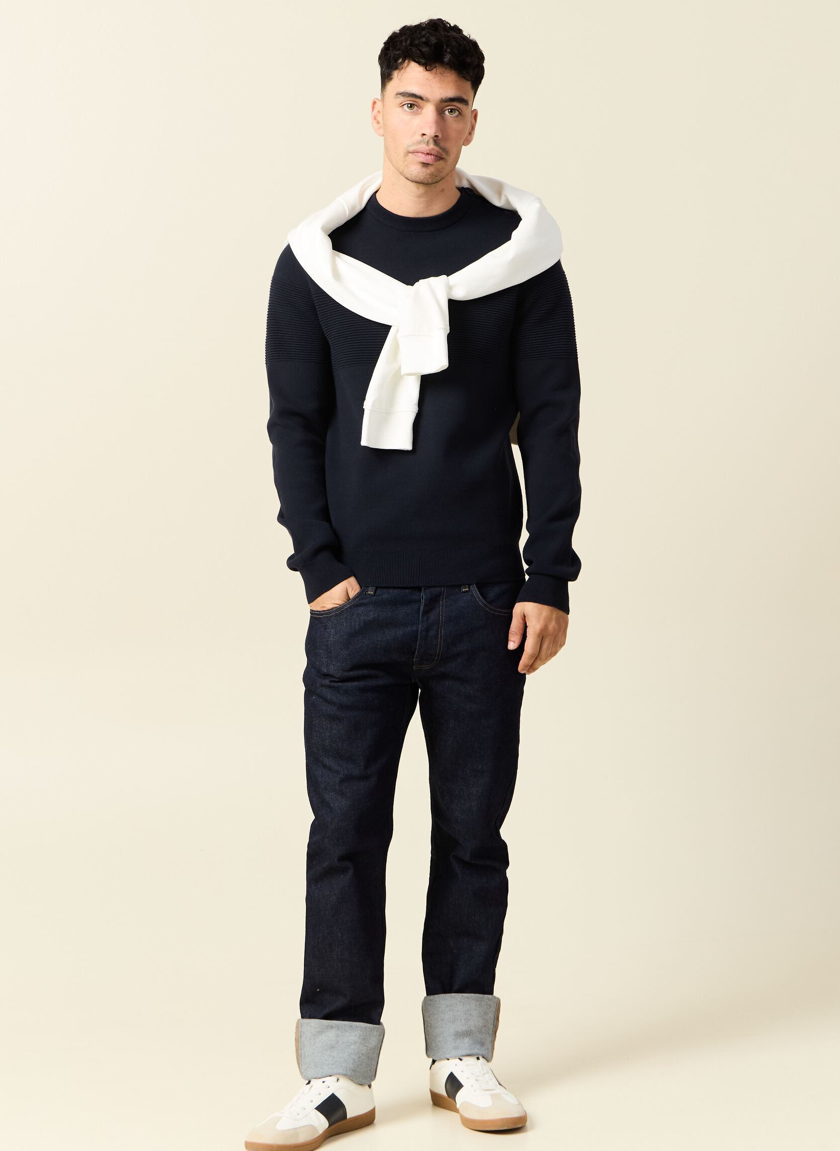 Pulls ESMARIUNIH homme bleu Bonobo Pulls ESMARIUNIH homme bleu NIGHT SKY