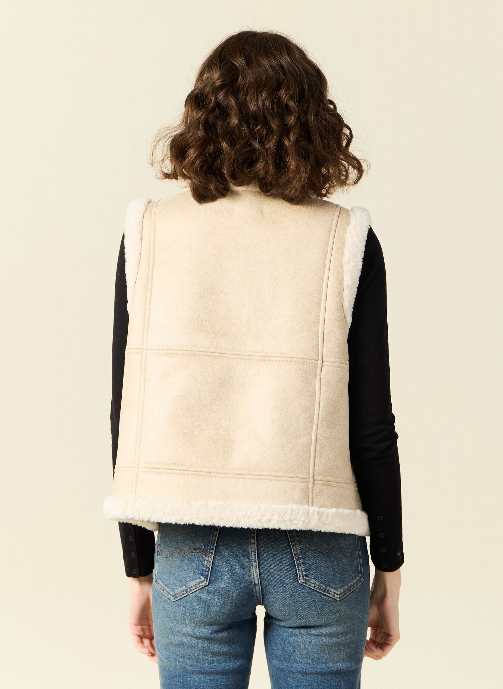 Vestes sans manches MAGISHERPF femme blanc Bonobo Vestes sans manches MAGISHERPF femme blanc Creme Brulee