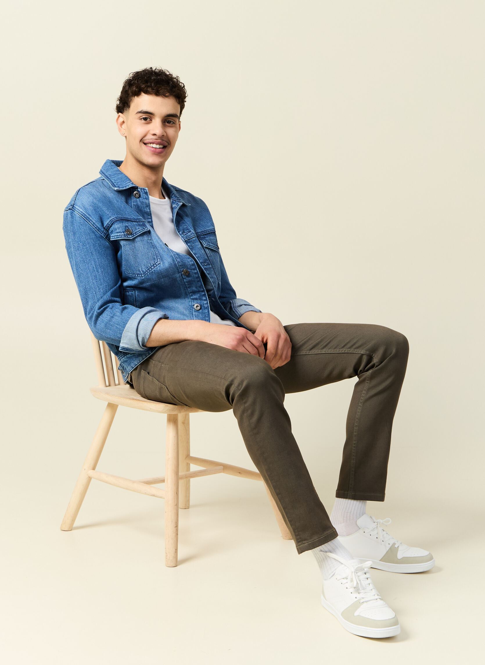Jeans droit SADAO#RECY32 homme vert Bonobo Jeans droit SADAO#RECY32 homme vert DENIM KAKI