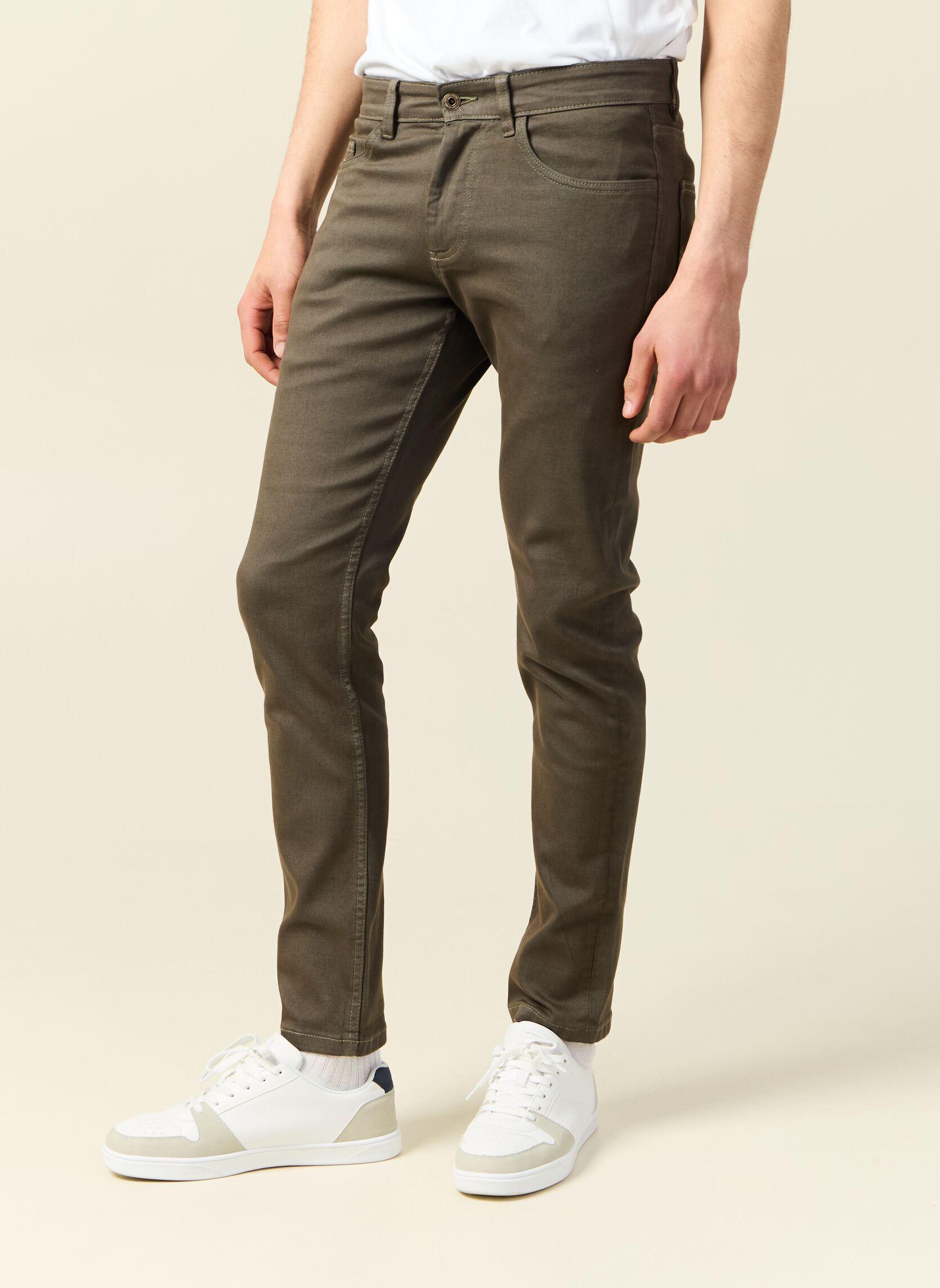 Jeans droit SADAO#RECY32 homme vert Bonobo Jeans droit SADAO#RECY32 homme vert DENIM KAKI